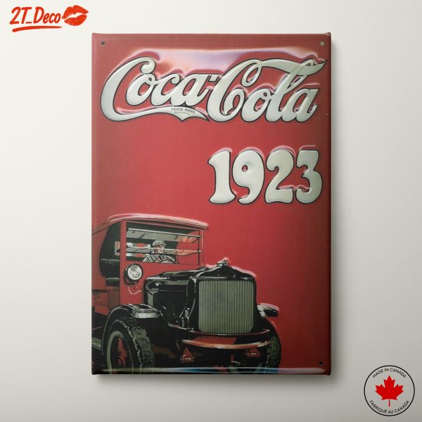 Vintage Coca-Cola Classic Car Sign