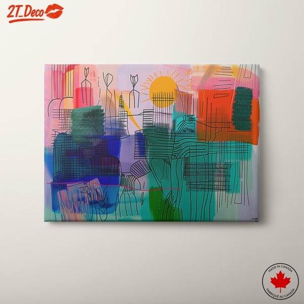Colorful Abstract Art with Geometric Shapes