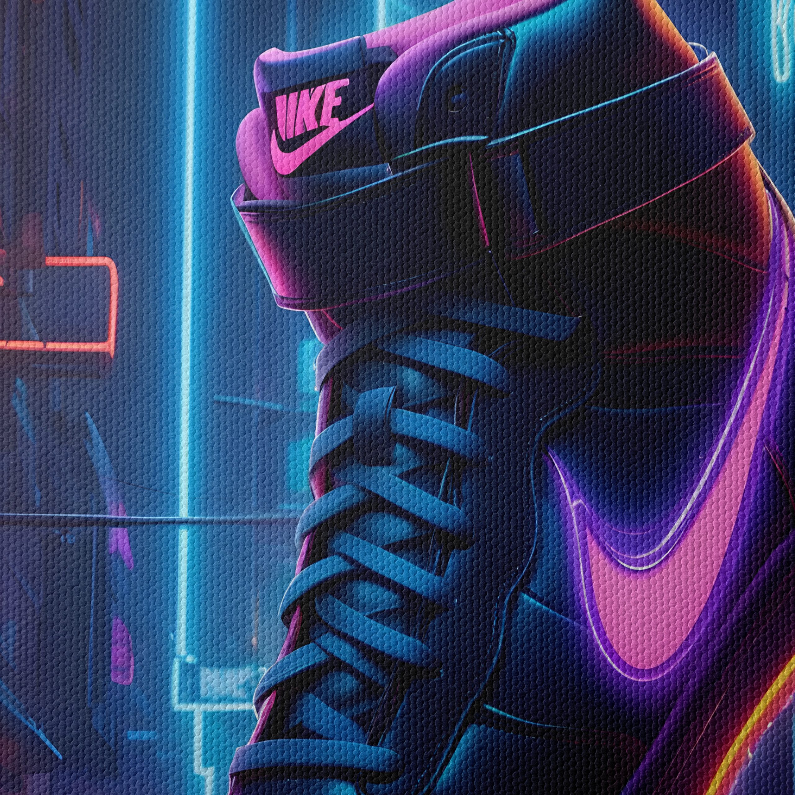 Vibrant Nike Sneaker Art - Image 4