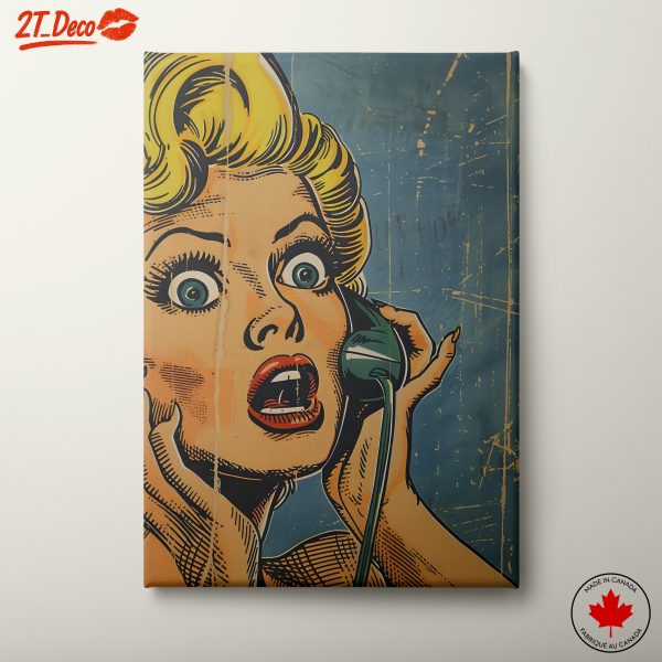 Shocked Woman in Pop Art Style