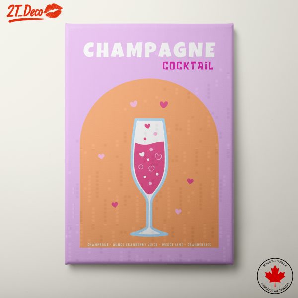 Colorful Champagne Cocktail Art