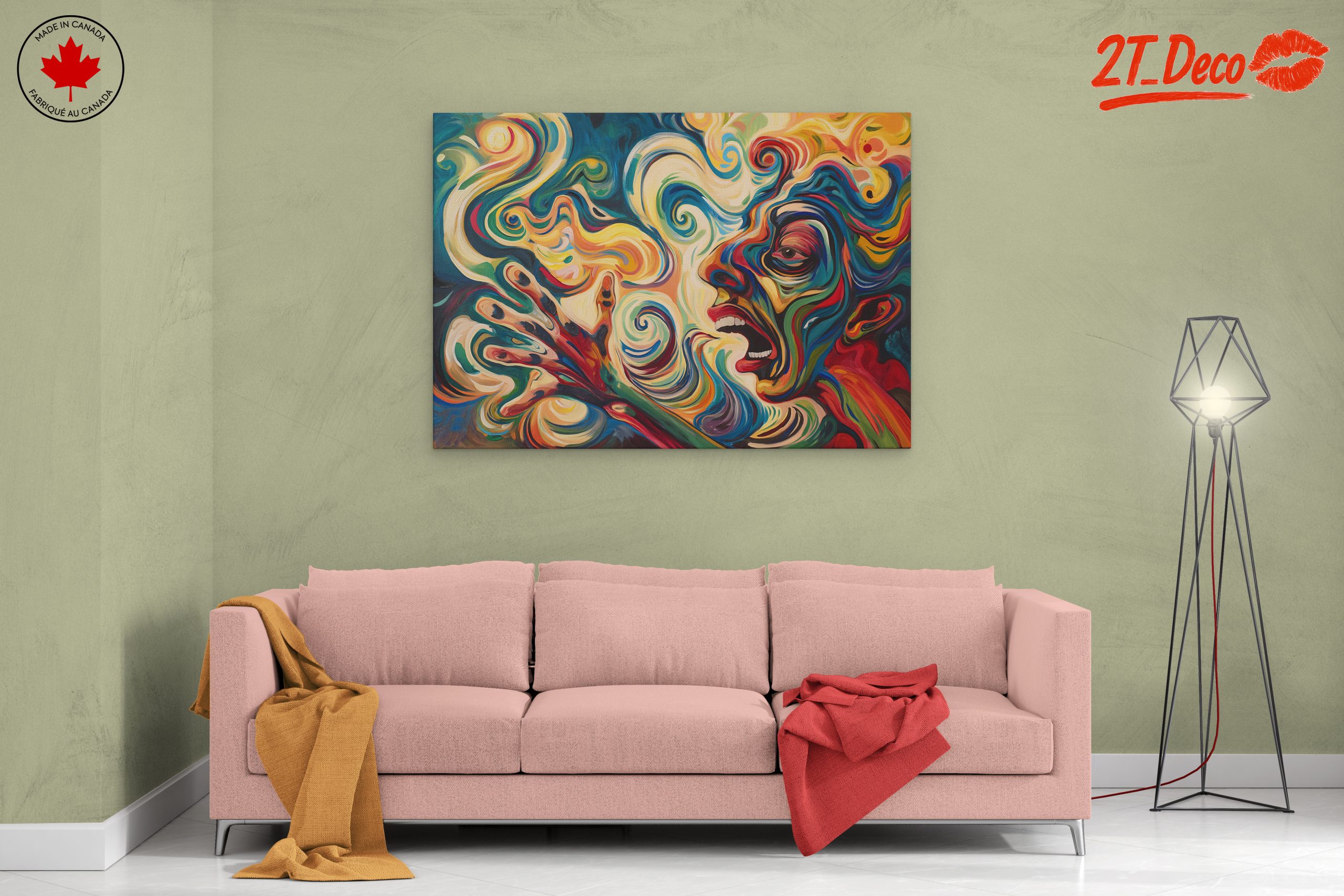Vibrant Abstract Figure Art Composition 2 - Image 2