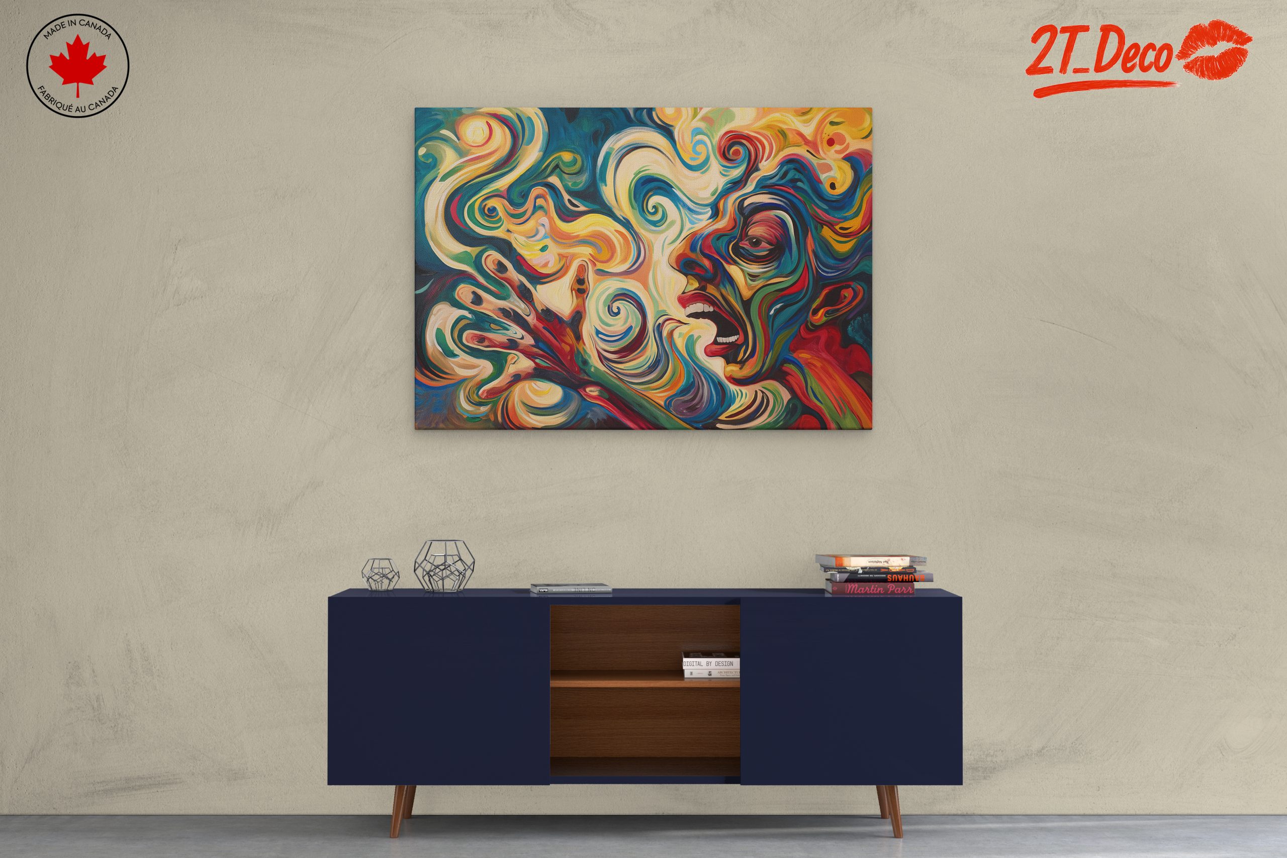 Vibrant Abstract Figure Art Composition 2 - Image 3