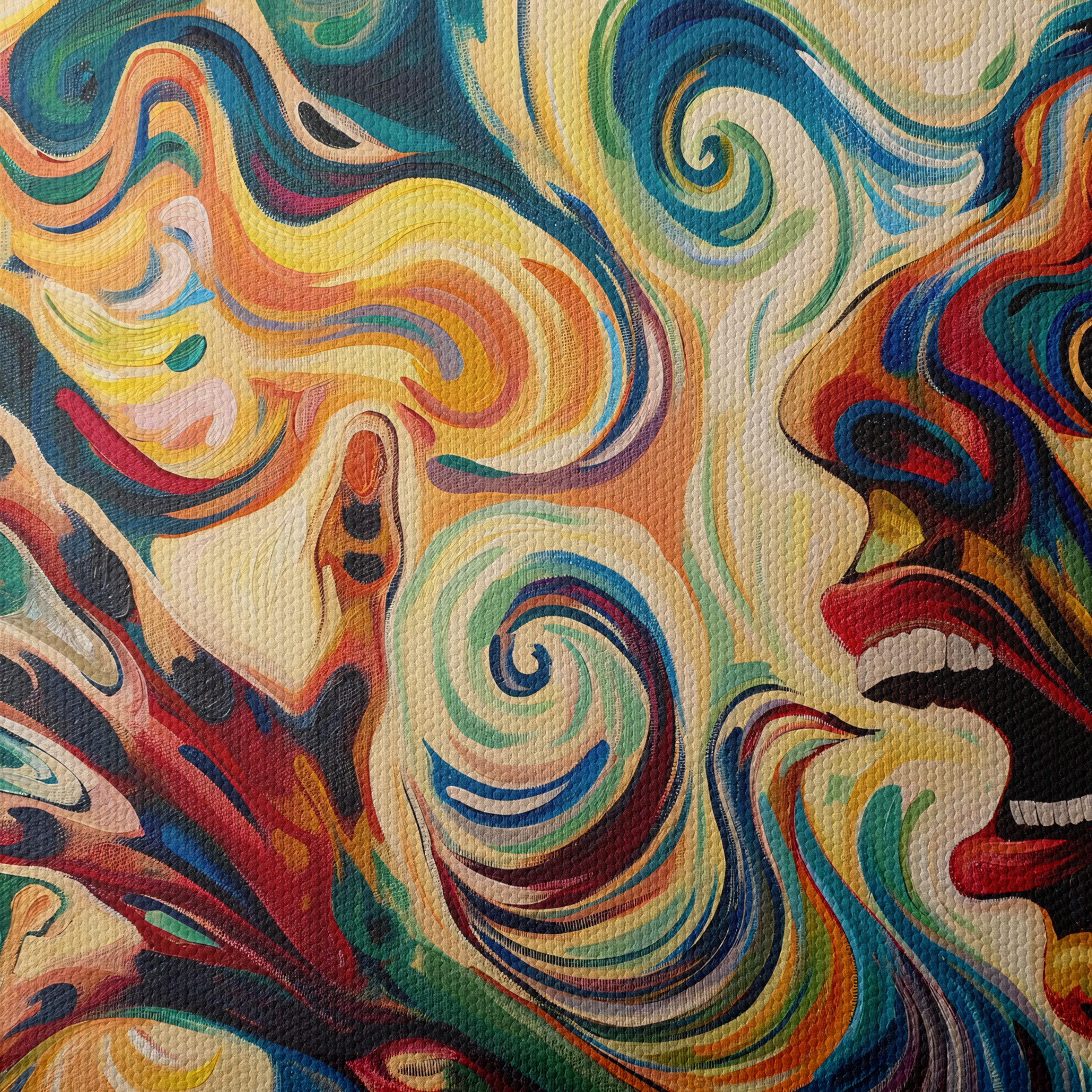 Vibrant Abstract Figure Art Composition 2 - Image 4