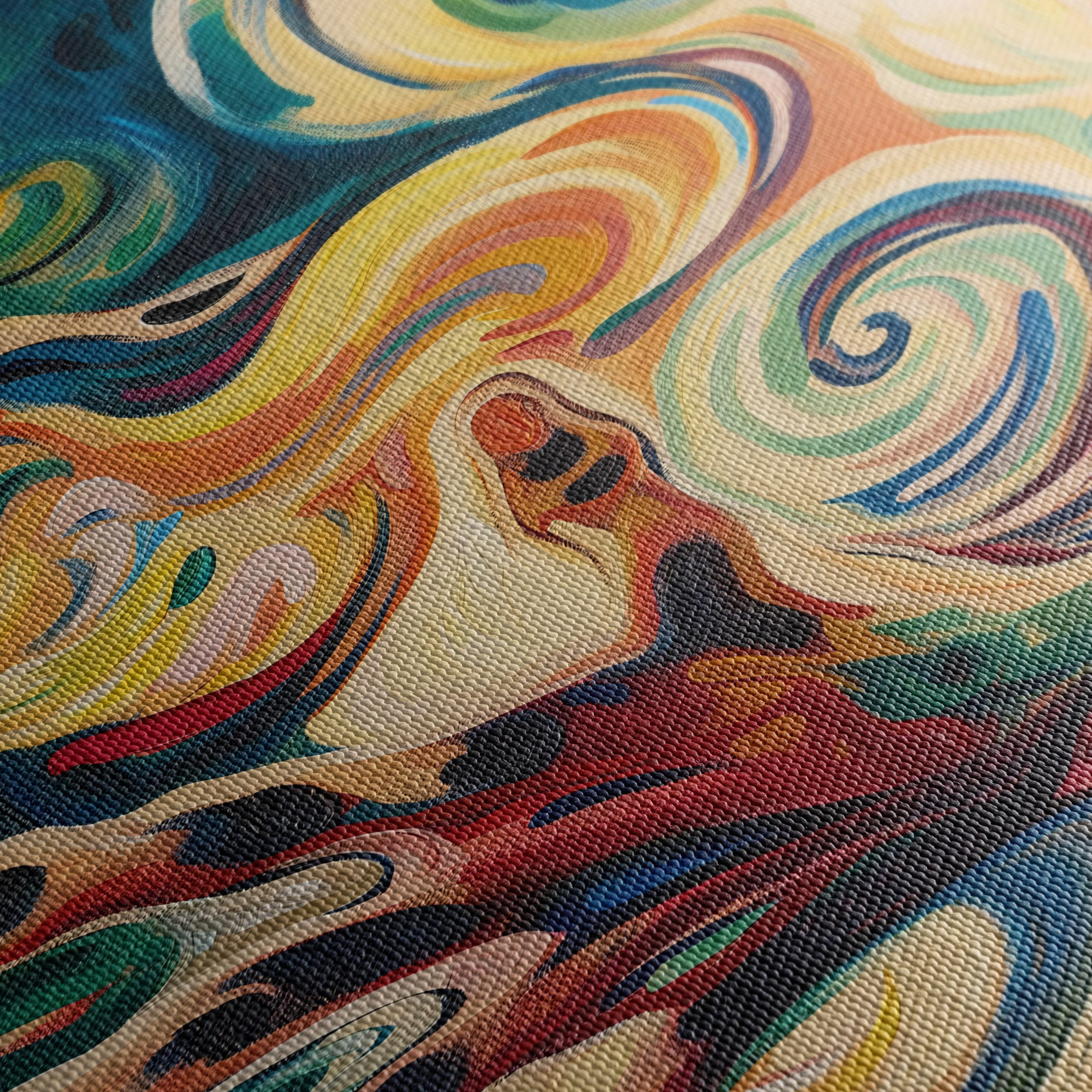 Vibrant Abstract Figure Art Composition 2 - Image 5