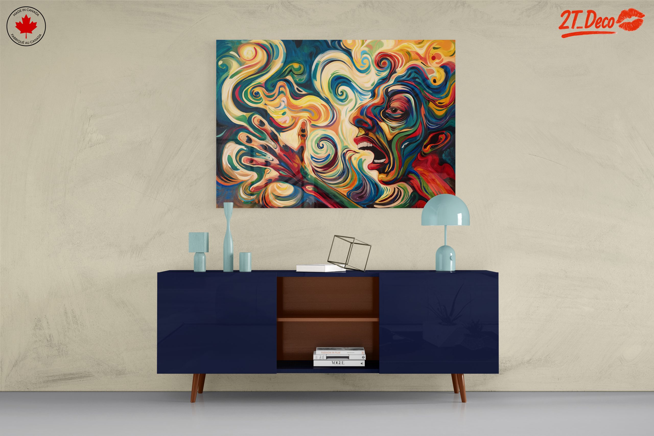 Vibrant Abstract Figure Art Composition 2 - Image 8