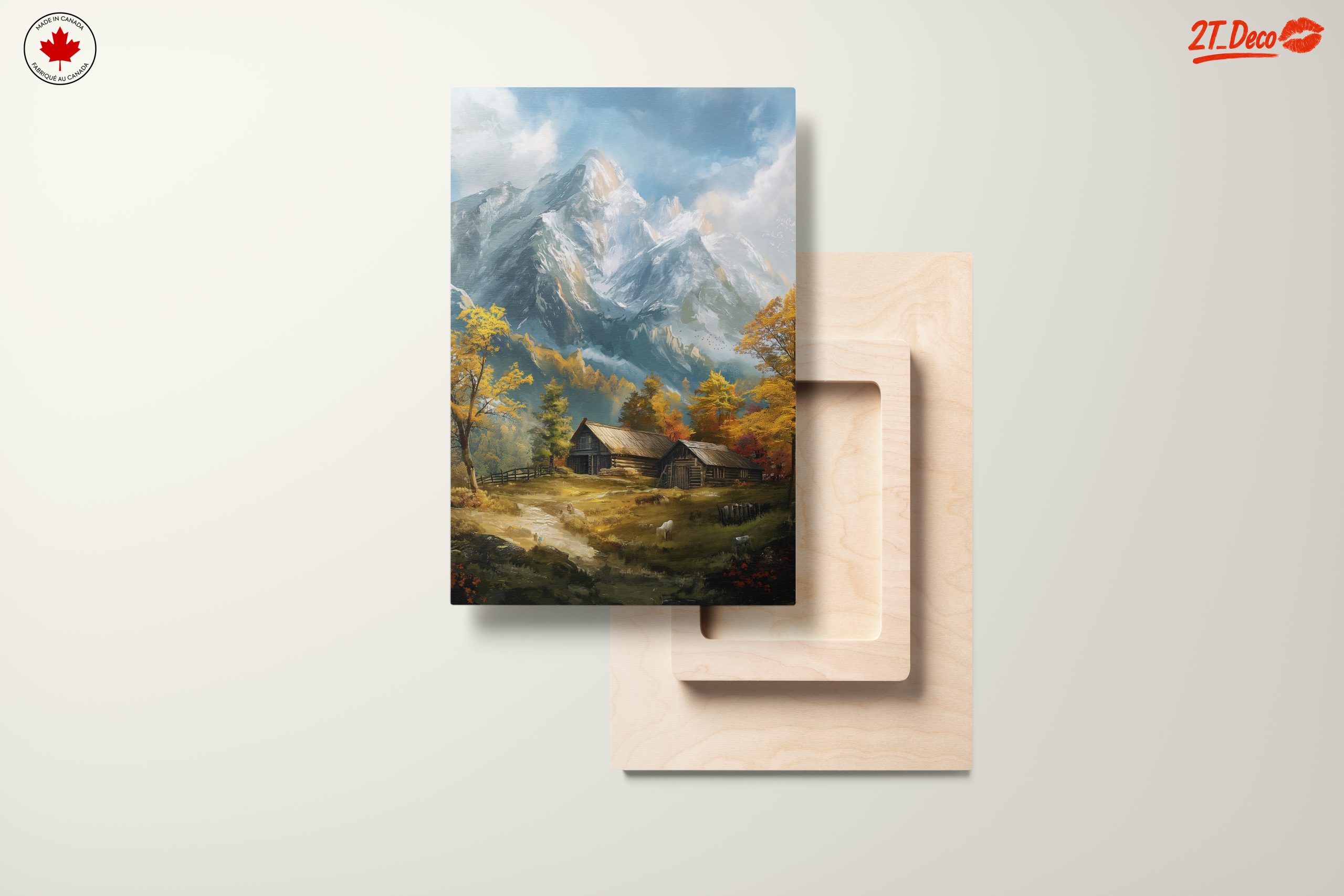 Tranquil Mountain Landscape with Cabin - Image 11