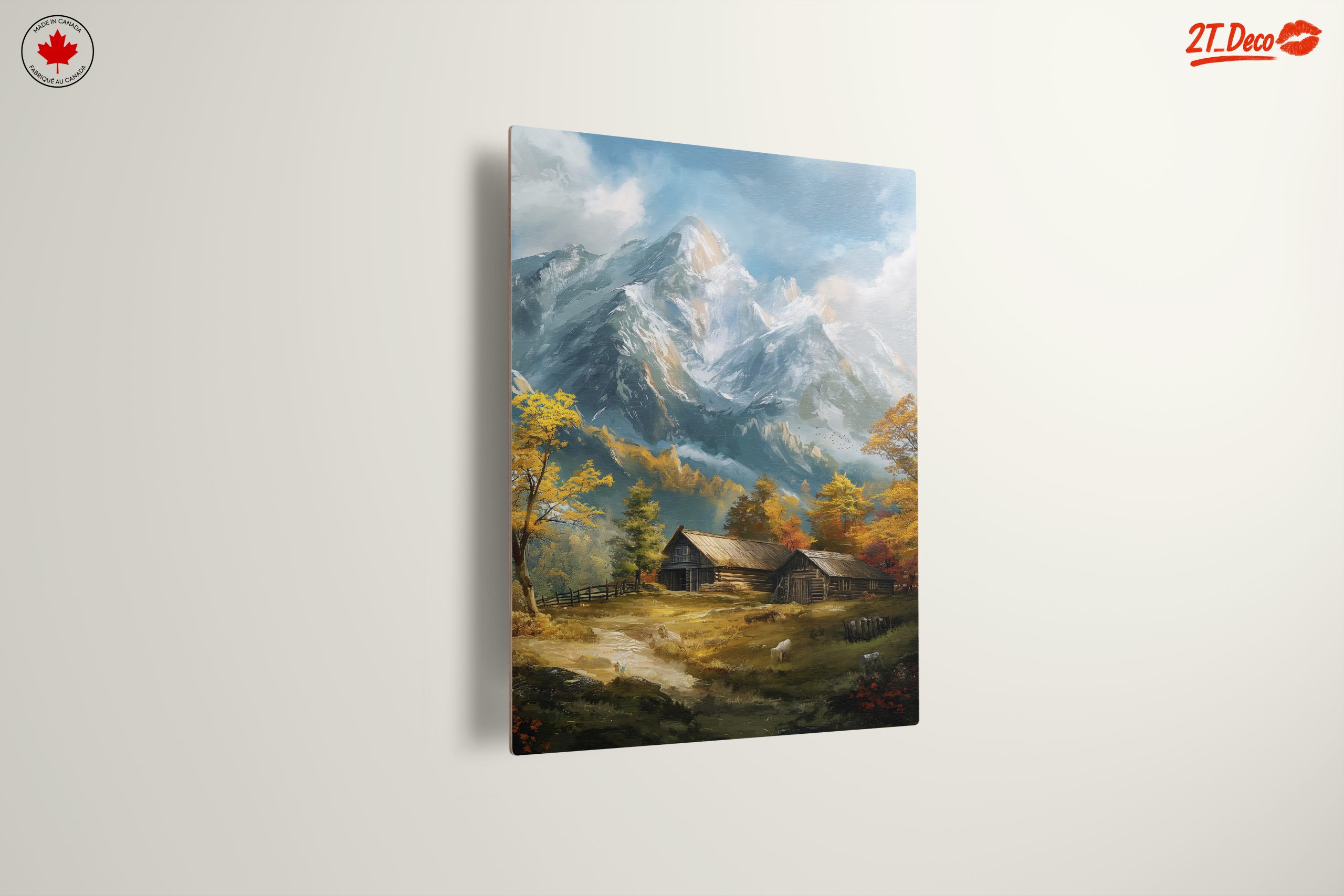 Tranquil Mountain Landscape with Cabin - Image 13