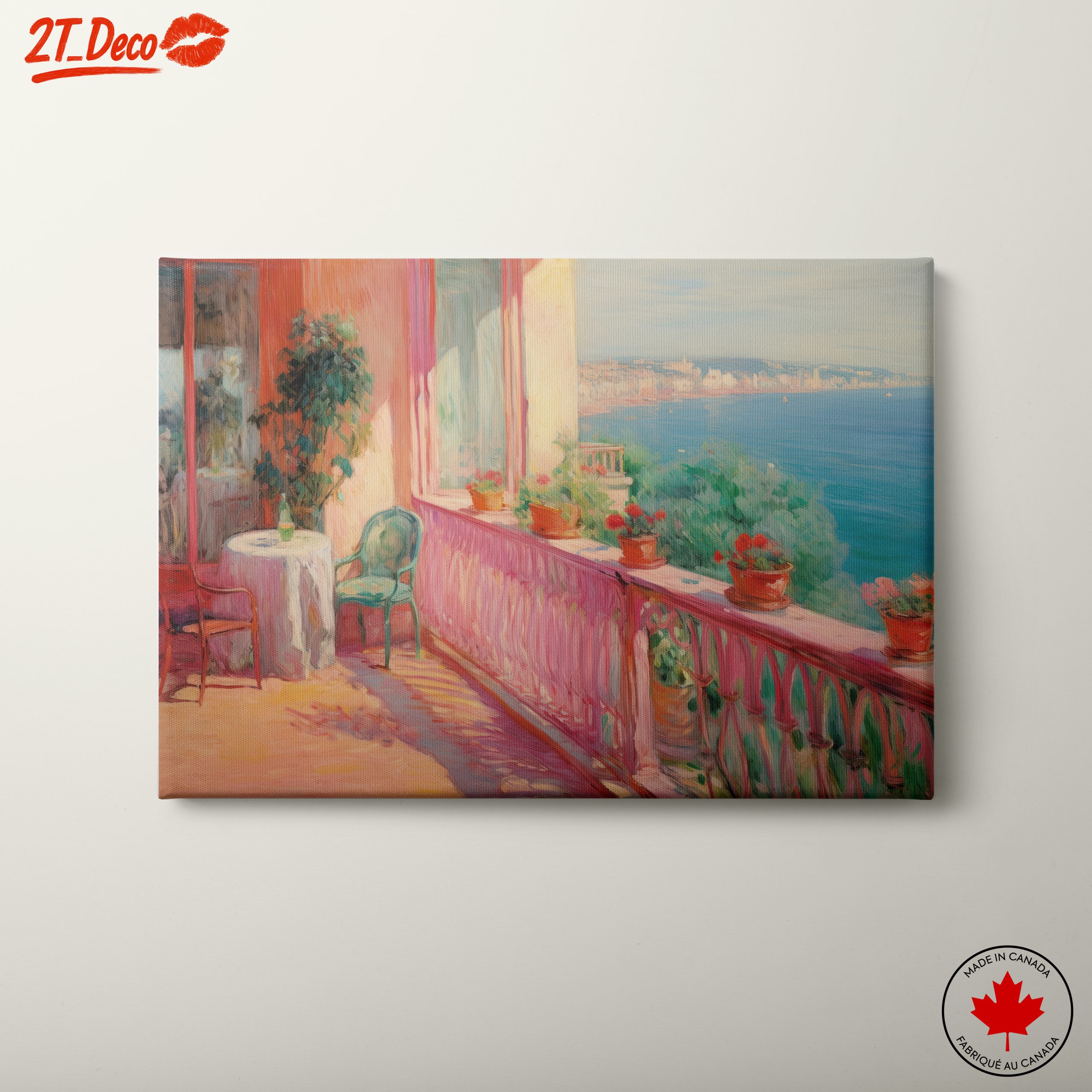 Vibrant Coastal Balcony View