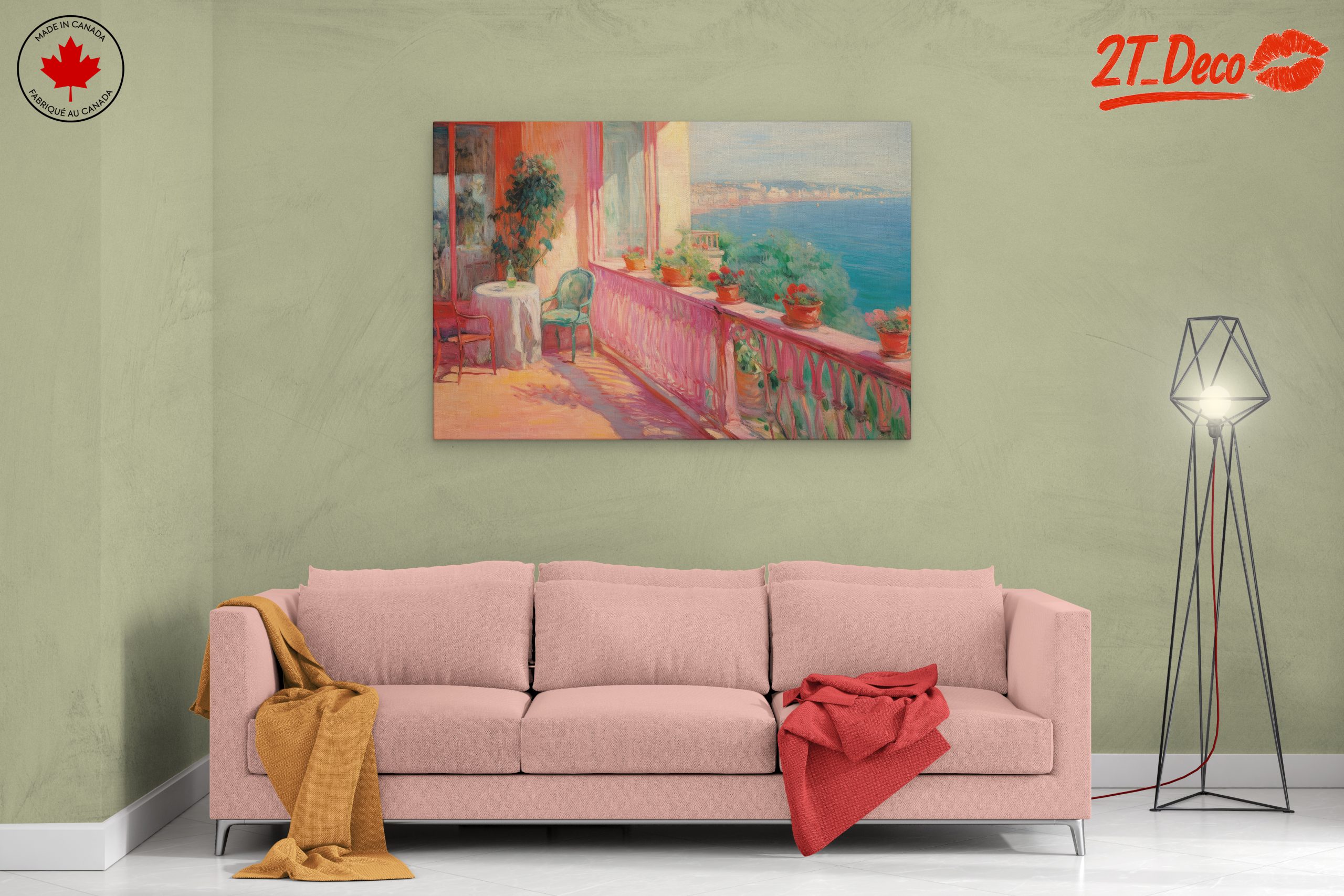 Vibrant Coastal Balcony View - Image 2