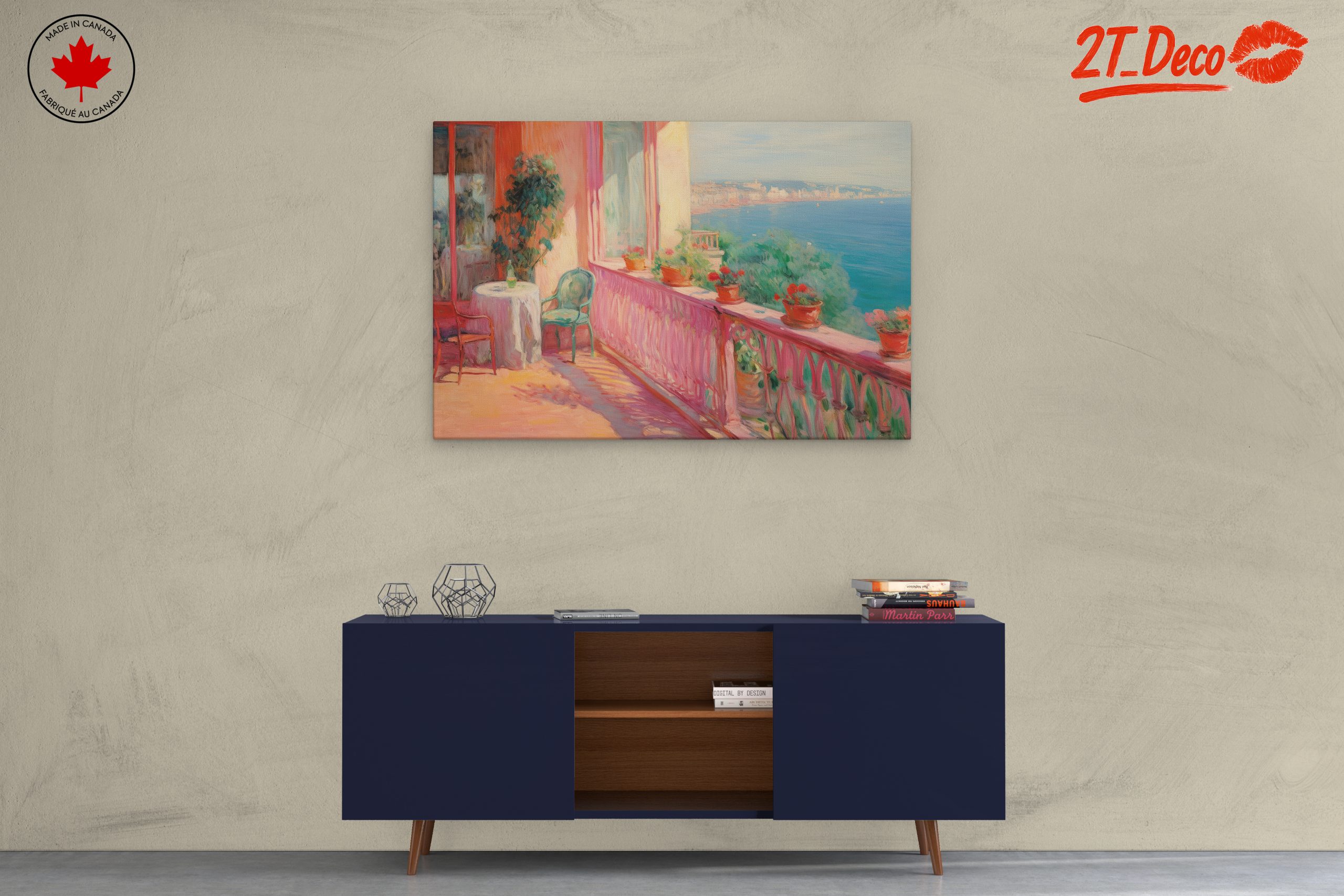 Vibrant Coastal Balcony View - Image 3