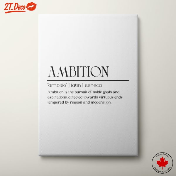 Ambition Inspirational Quote Art