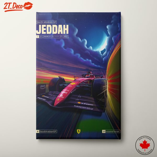 Dynamic Ferrari Formula 1 Car in Jeddah