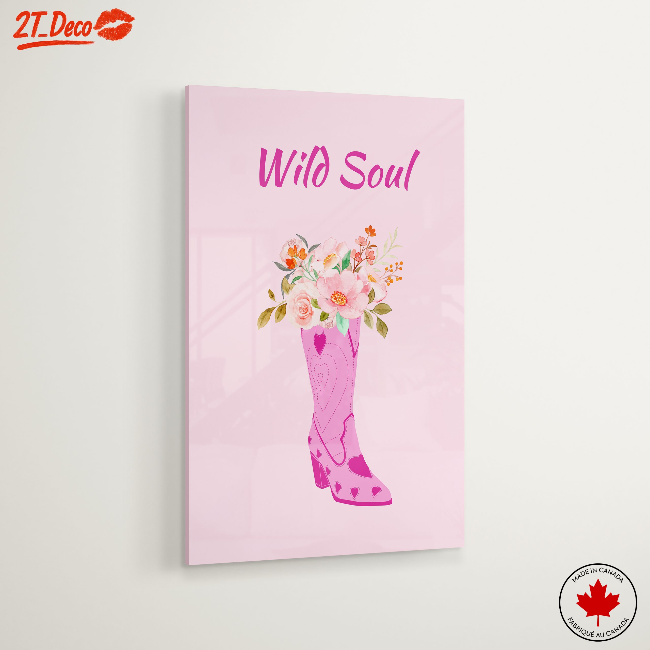 Floral Cowboy Boot Art with Wild Soul - Image 6