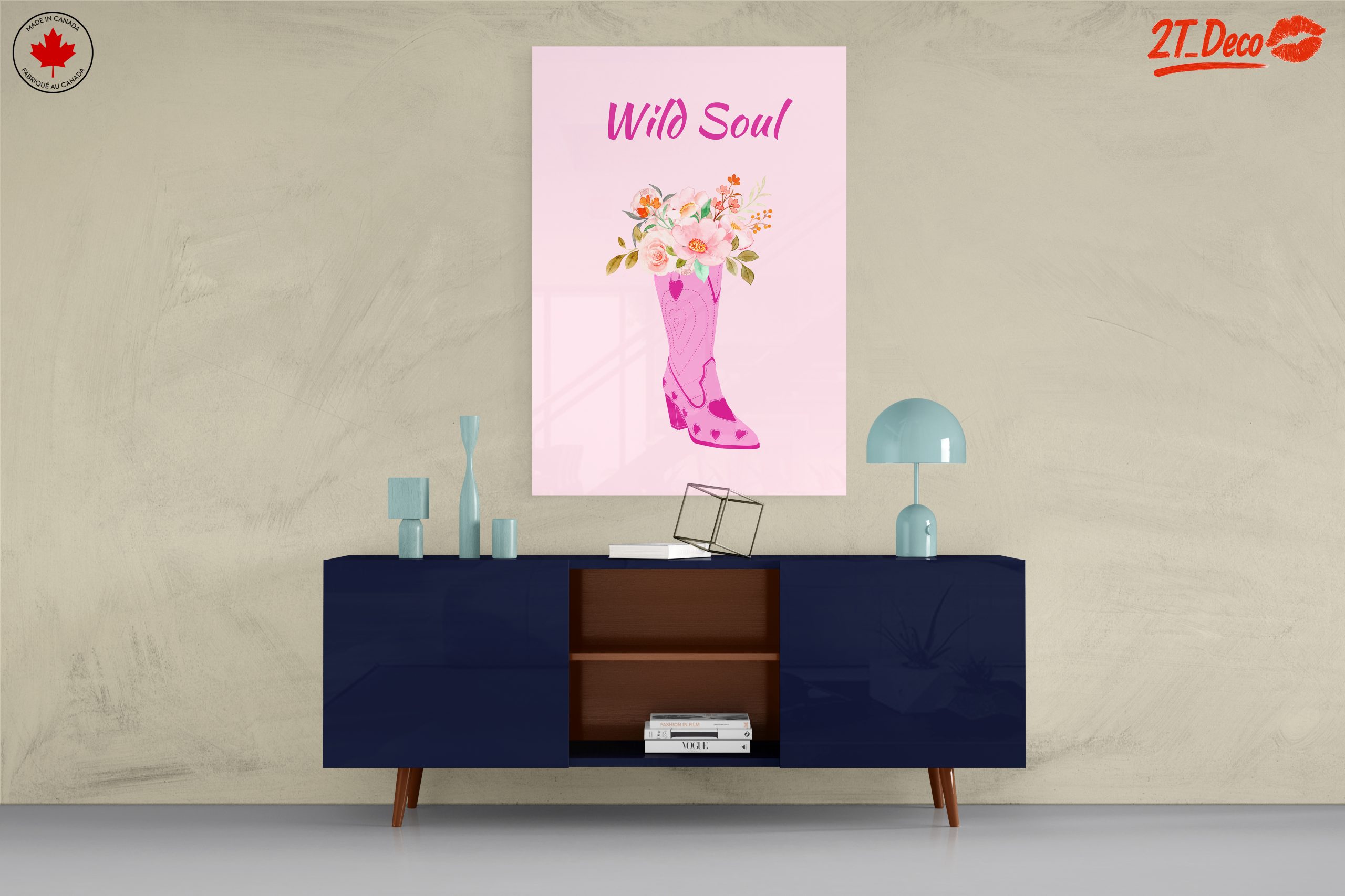Floral Cowboy Boot Art with Wild Soul - Image 8