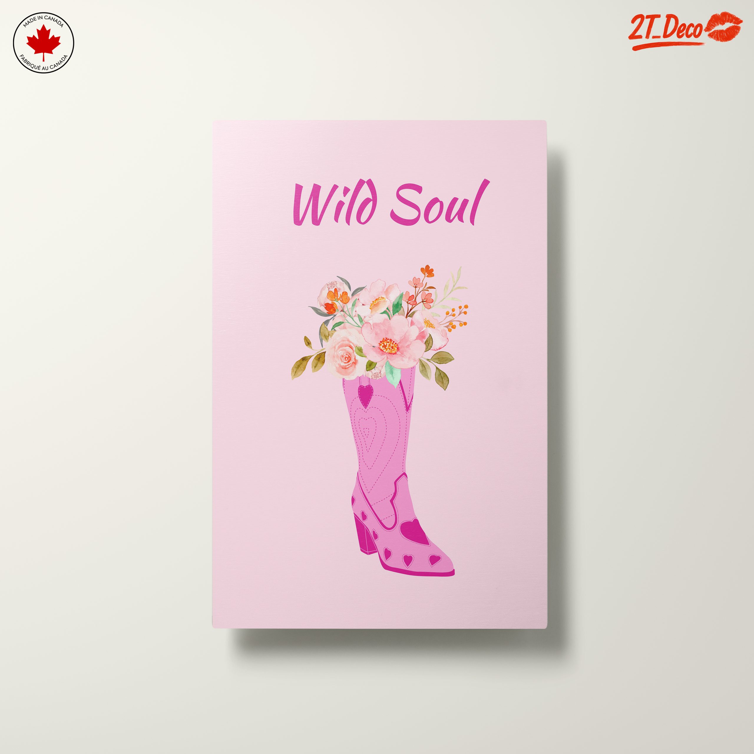 Floral Cowboy Boot Art with Wild Soul - Image 10
