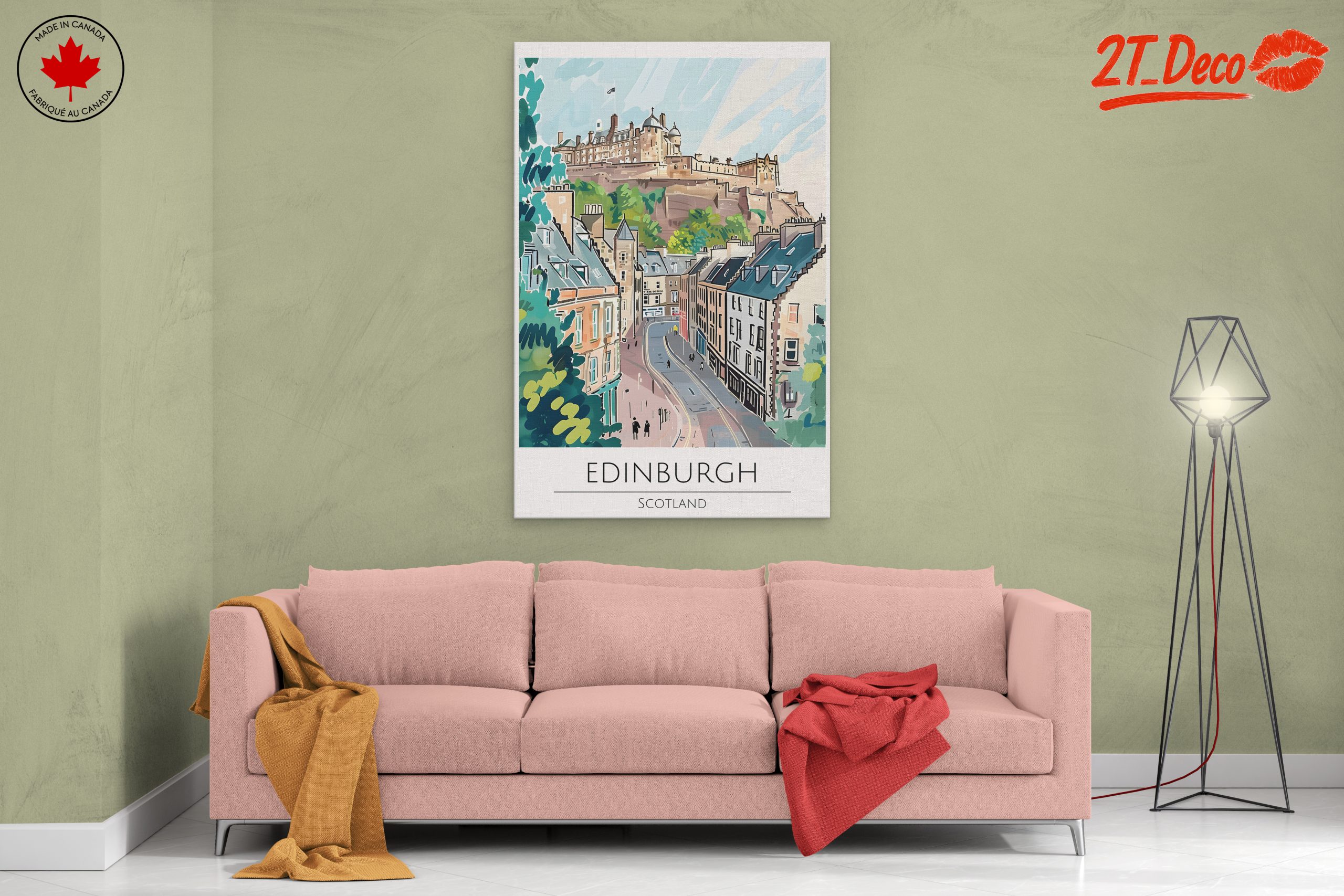 Edinburgh Castle Cityscape Art - Image 2
