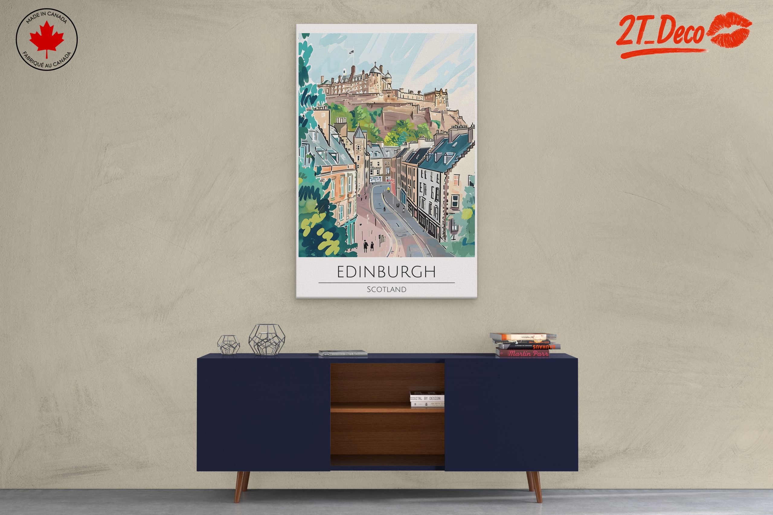 Edinburgh Castle Cityscape Art - Image 3