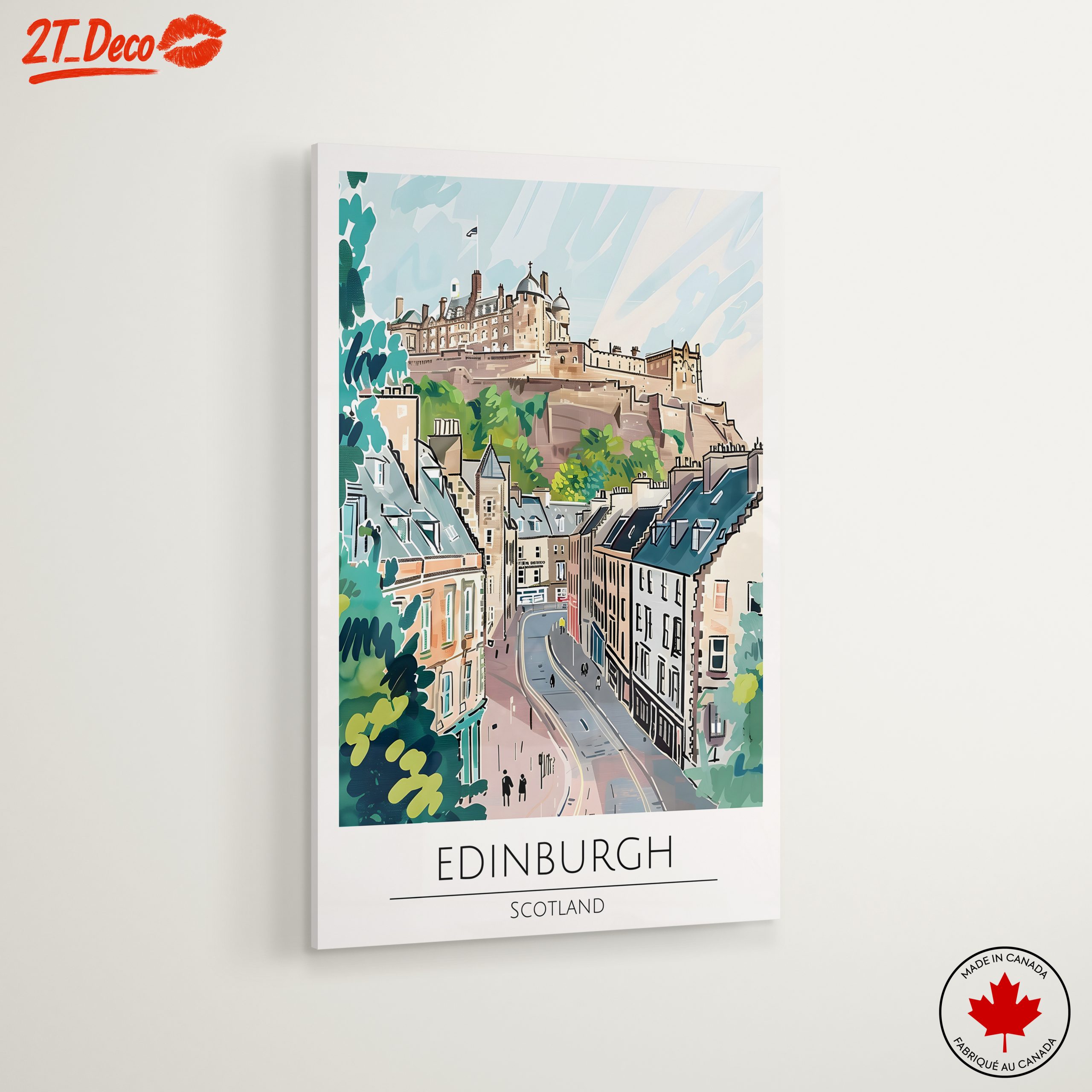 Edinburgh Castle Cityscape Art - Image 6