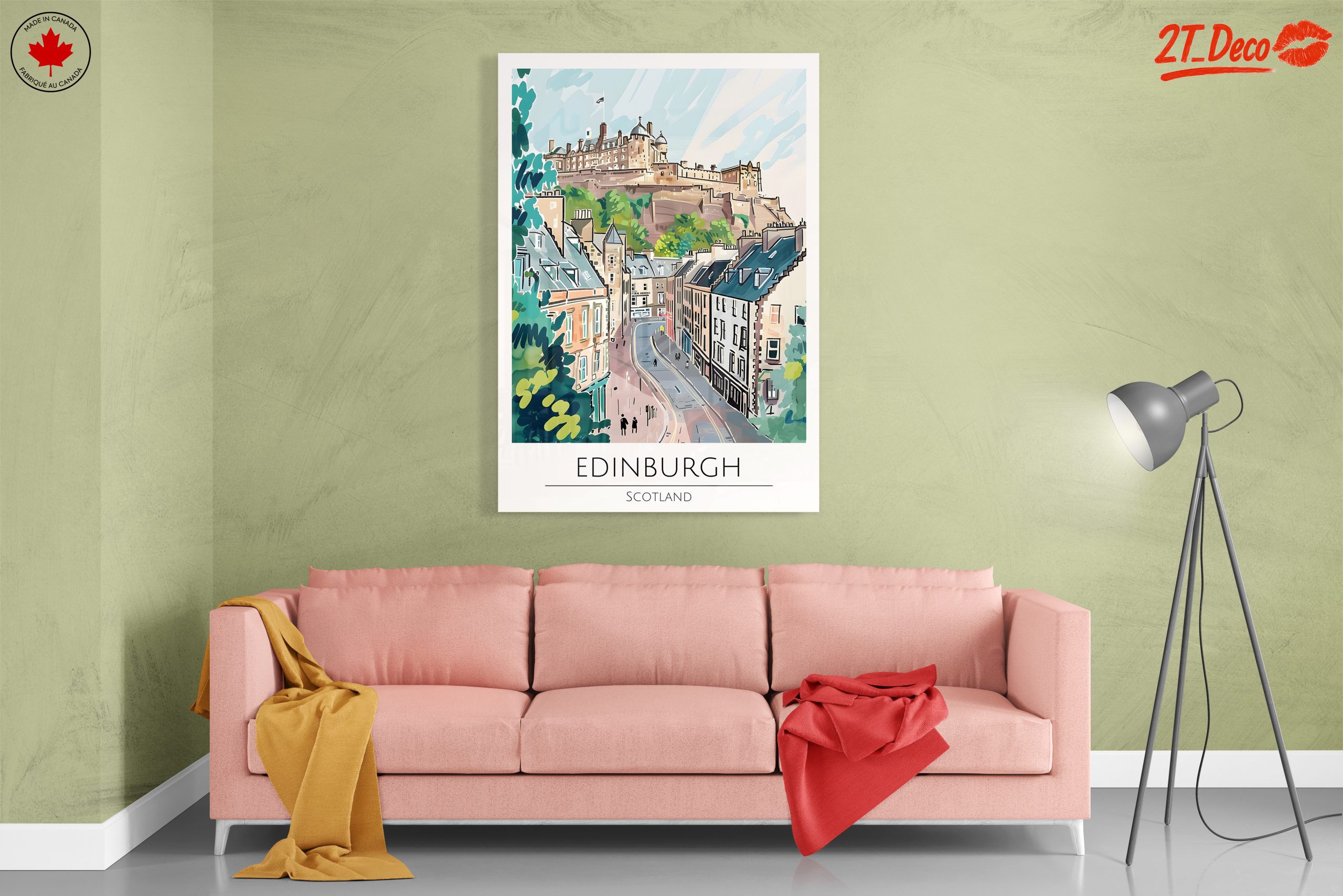 Edinburgh Castle Cityscape Art - Image 7