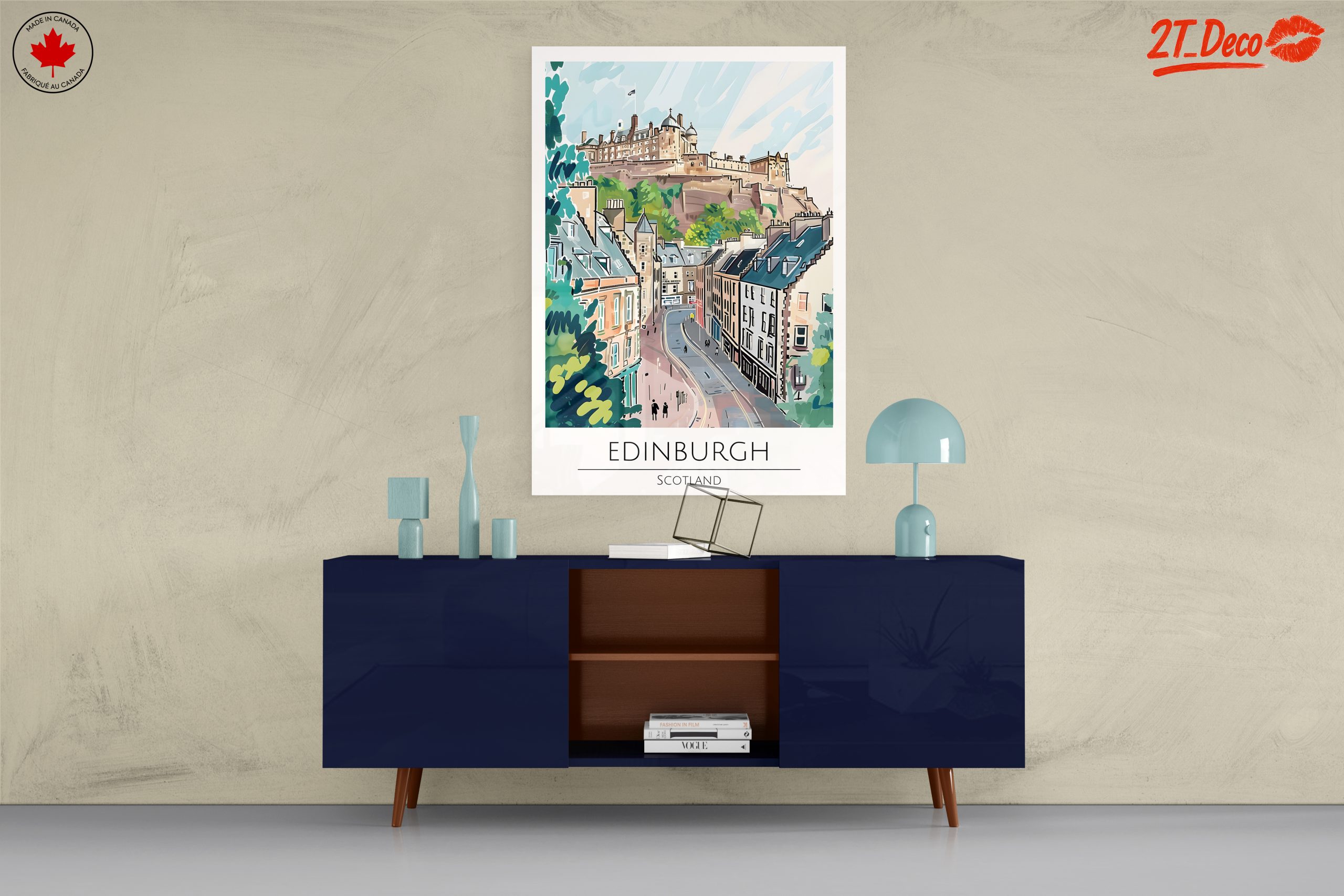 Edinburgh Castle Cityscape Art - Image 8