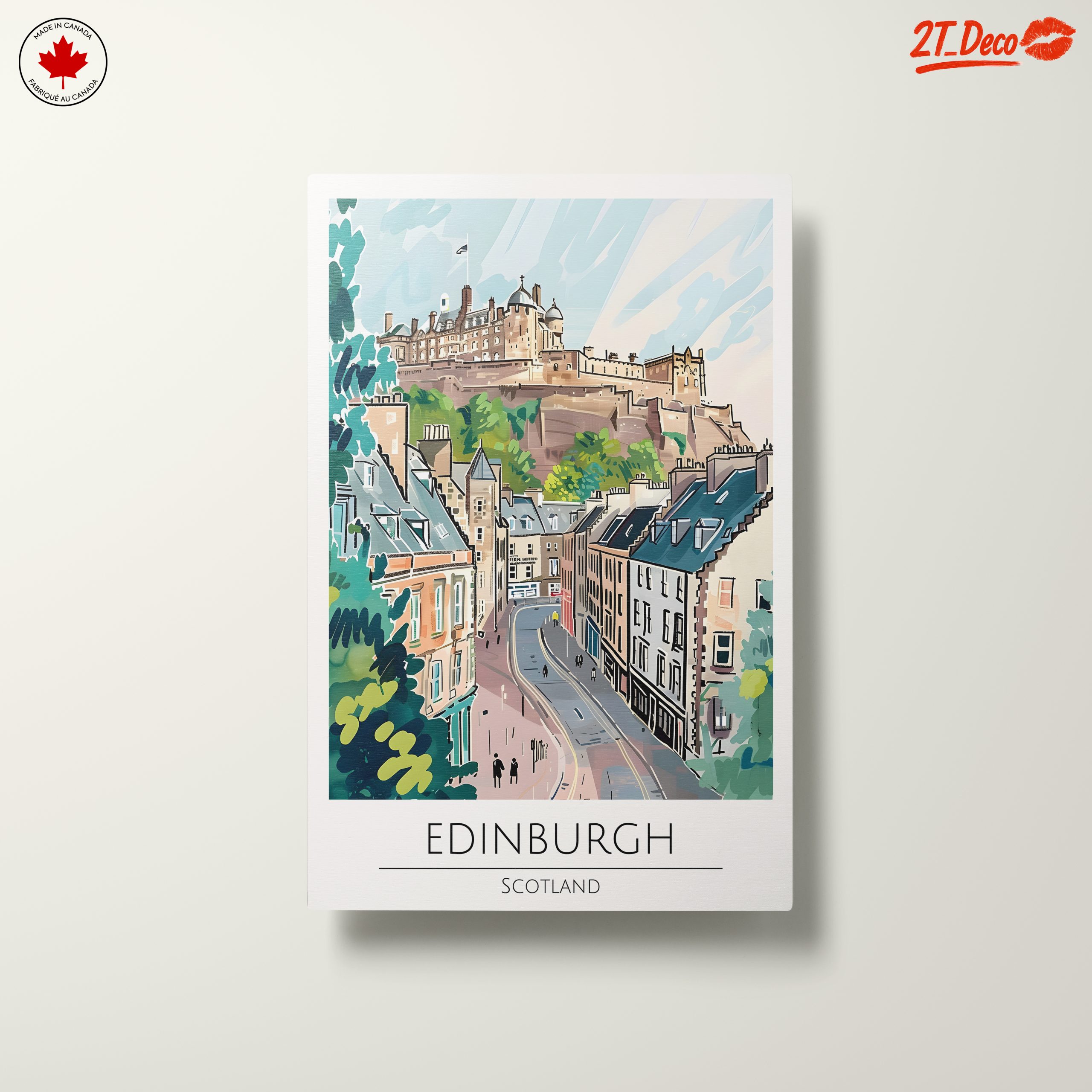 Edinburgh Castle Cityscape Art - Image 10