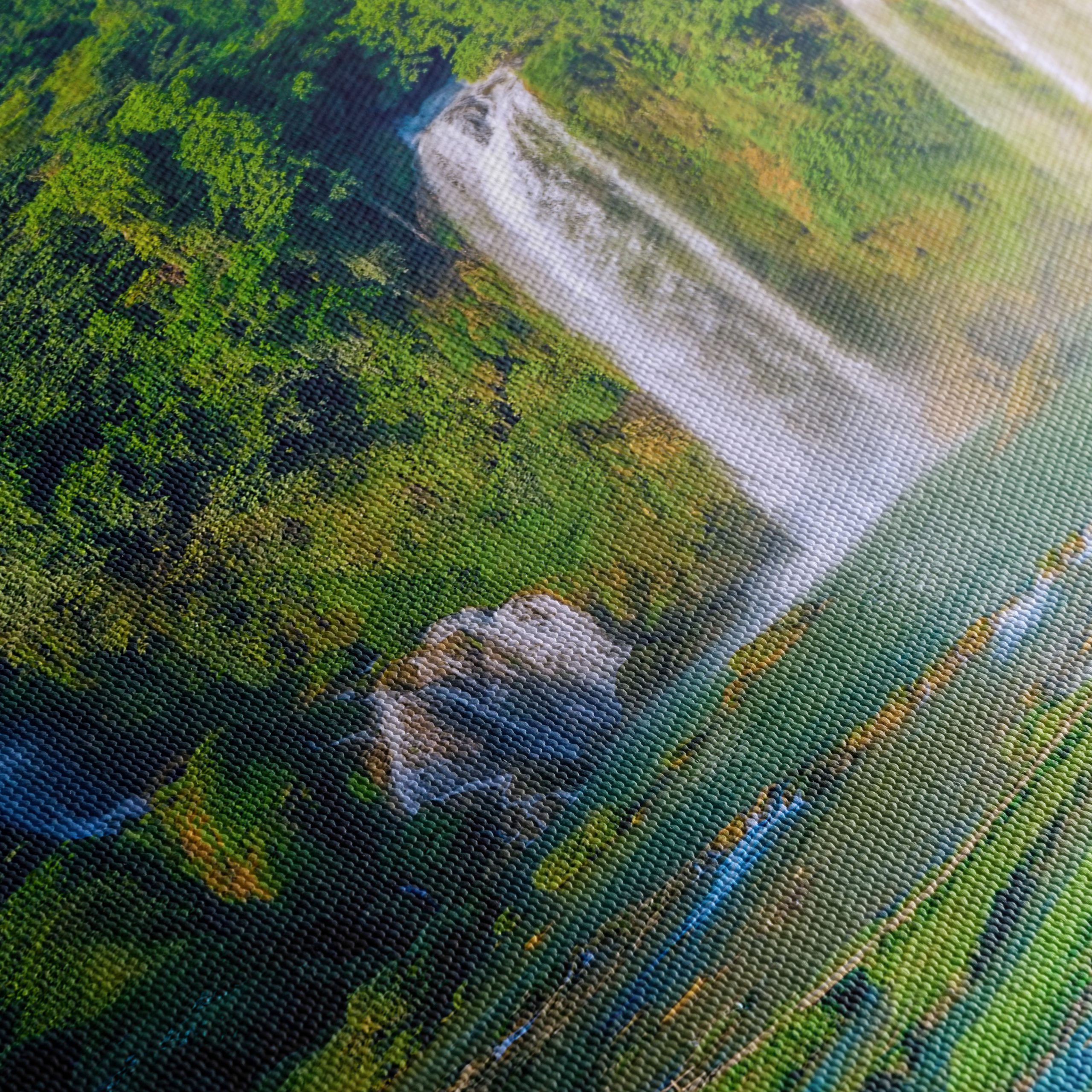Majestic Waterfall in Lush Green Landscape - Image 5