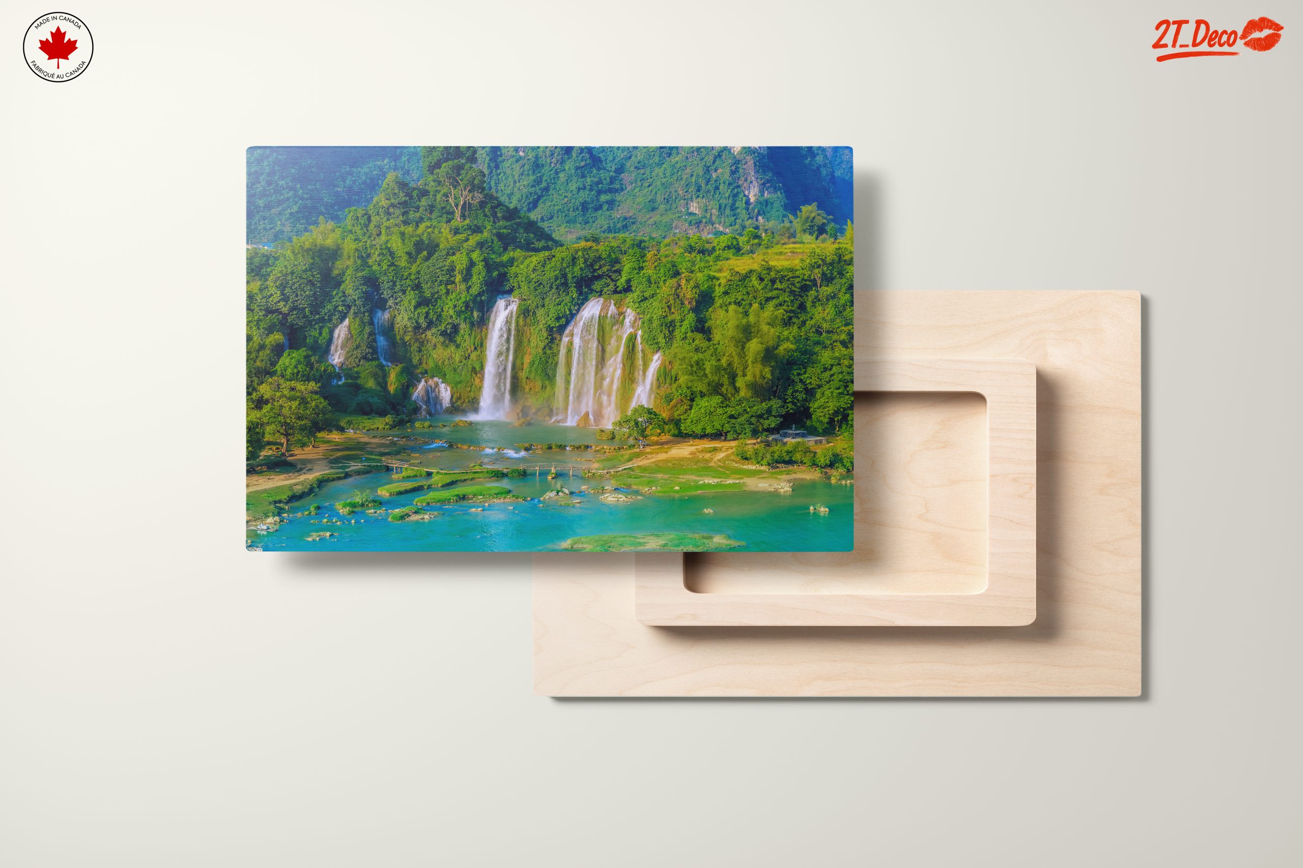 Majestic Waterfall in Lush Green Landscape - Image 11