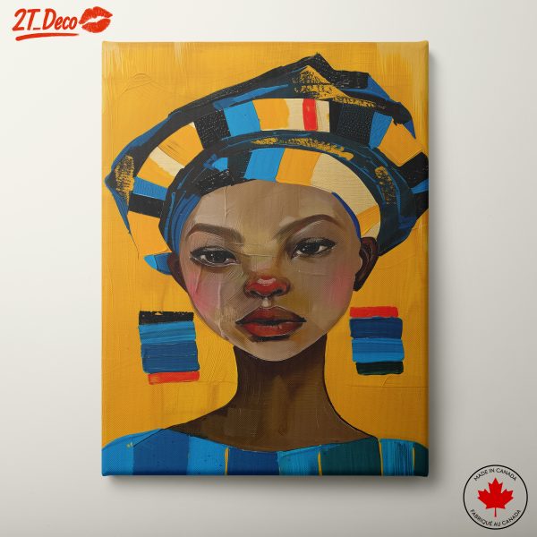Vibrant Afro Art Portrait of a Woman