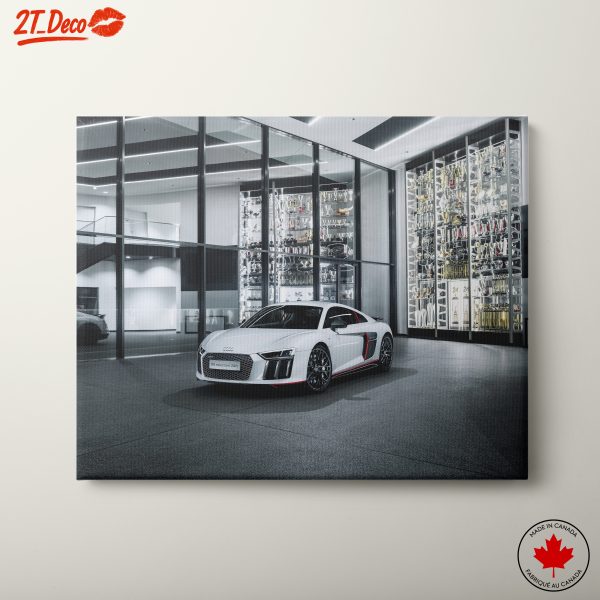 Elegant Audi R8 in Modern Showroom