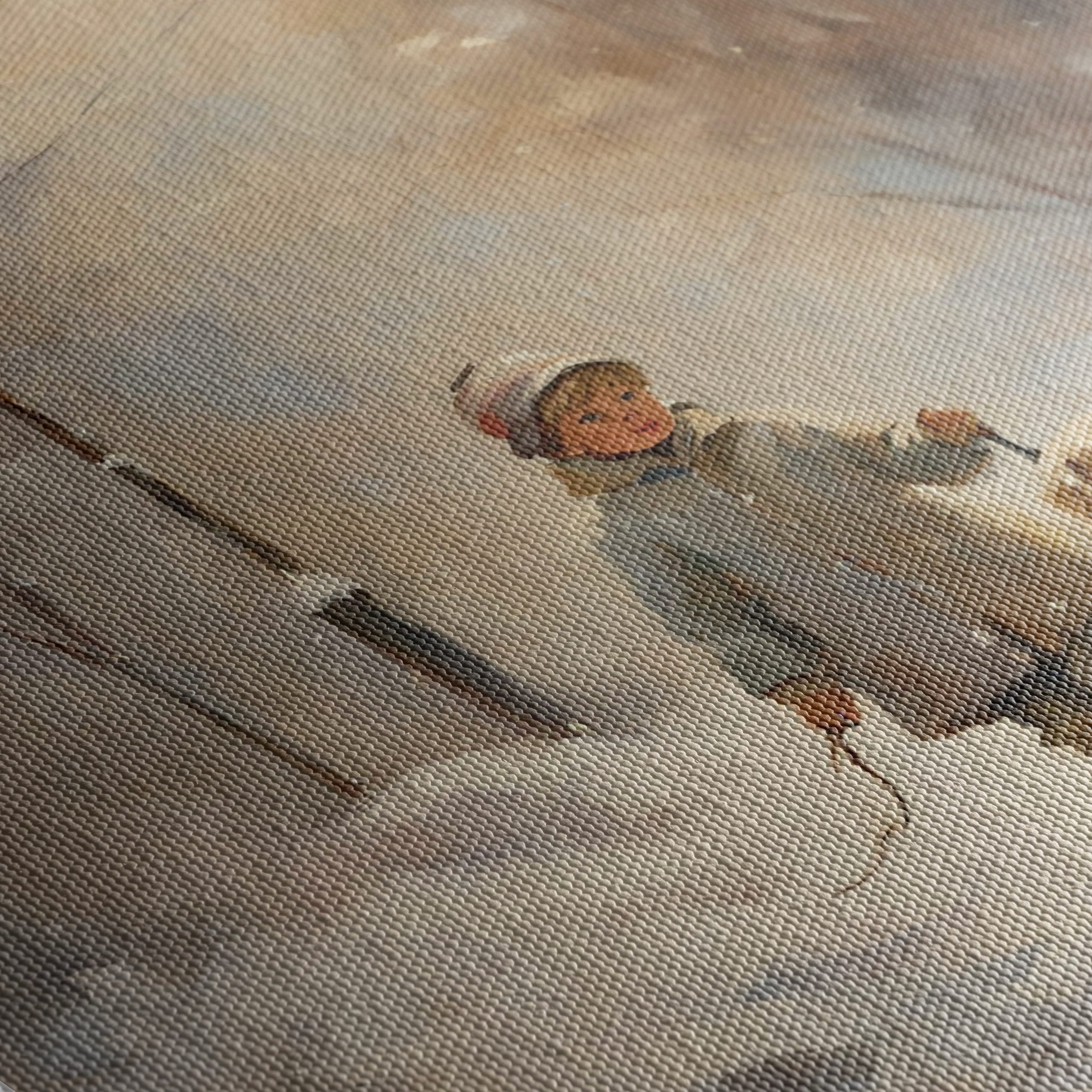 Child Walking a Dog in Snow - Image 5