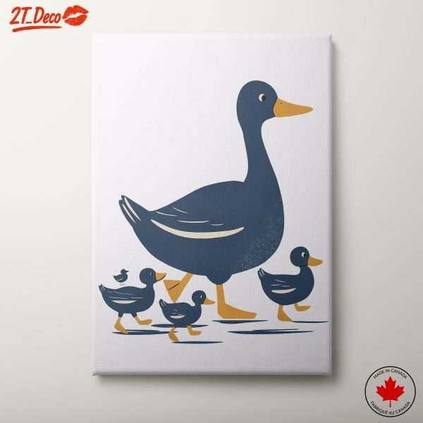 Playful Duck Family Illustration