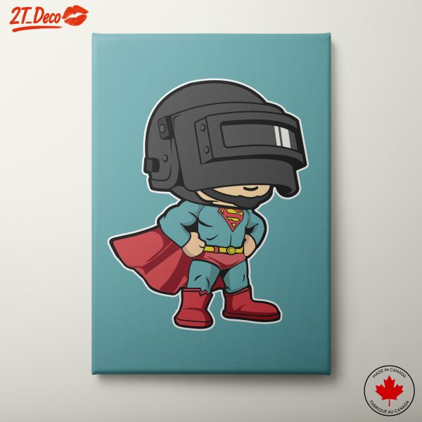 Cute Animated Character with Superhero Element