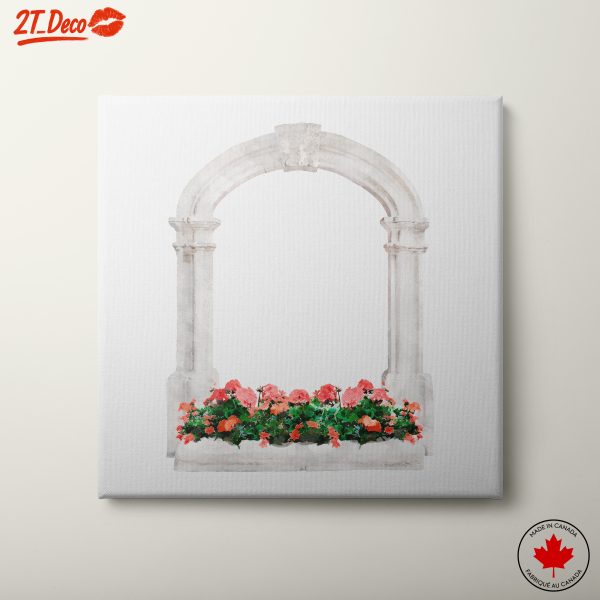Architectural Floral Design with Colorful Blooms