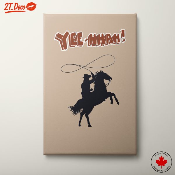 Dynamic Cowboy Silhouette Artwork