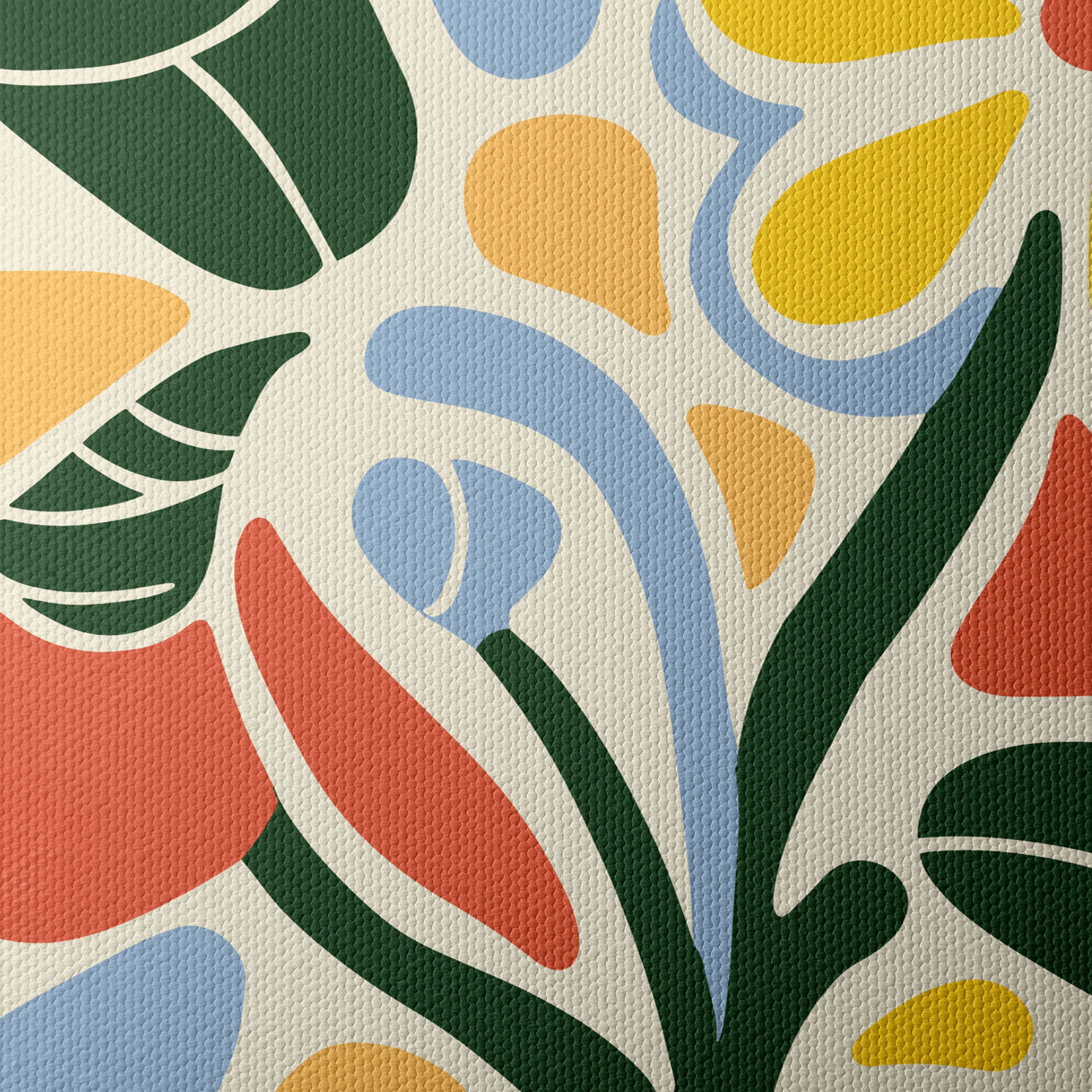 Vibrant Abstract Botanical Art with Playful Shapes - Image 4