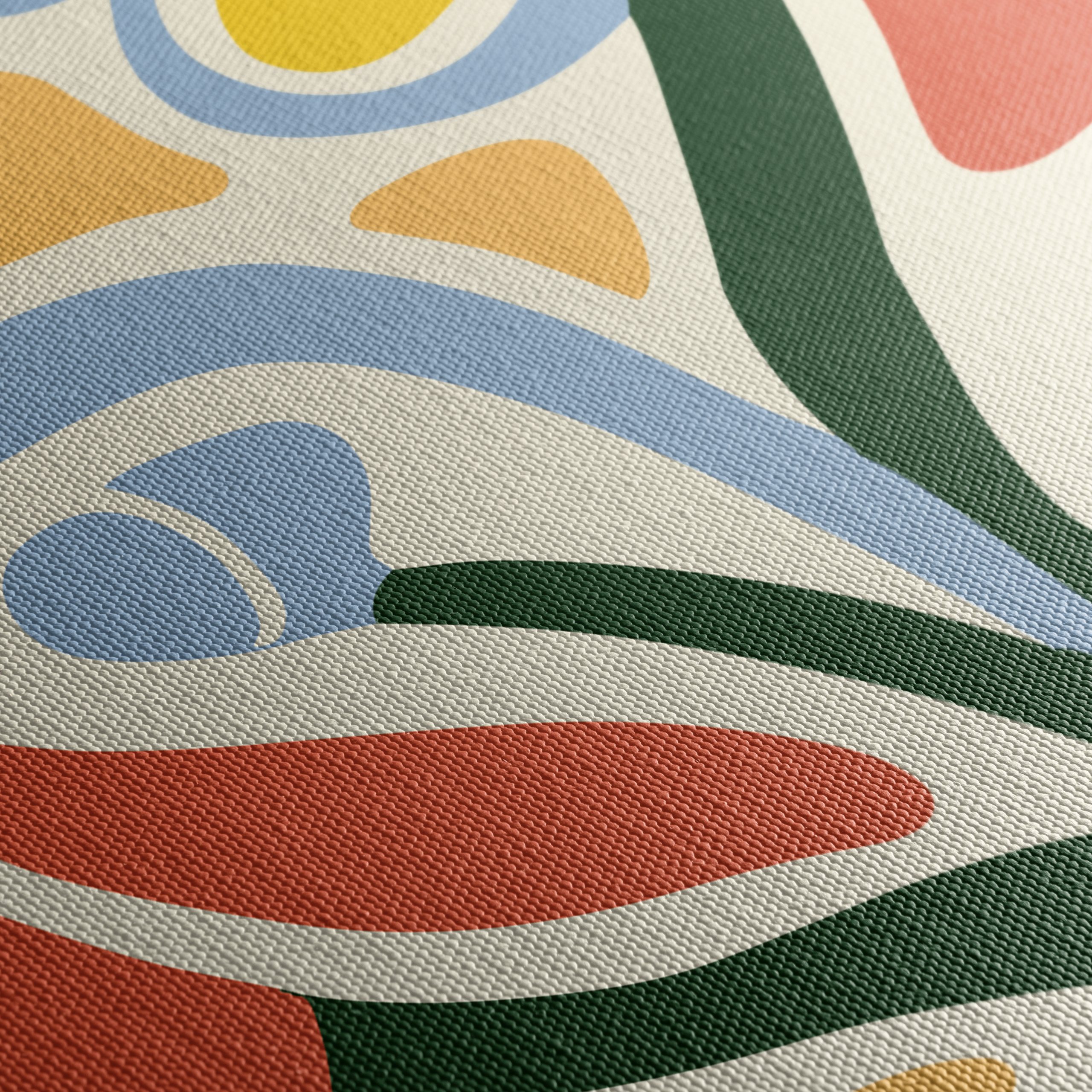 Vibrant Abstract Botanical Art with Playful Shapes - Image 5