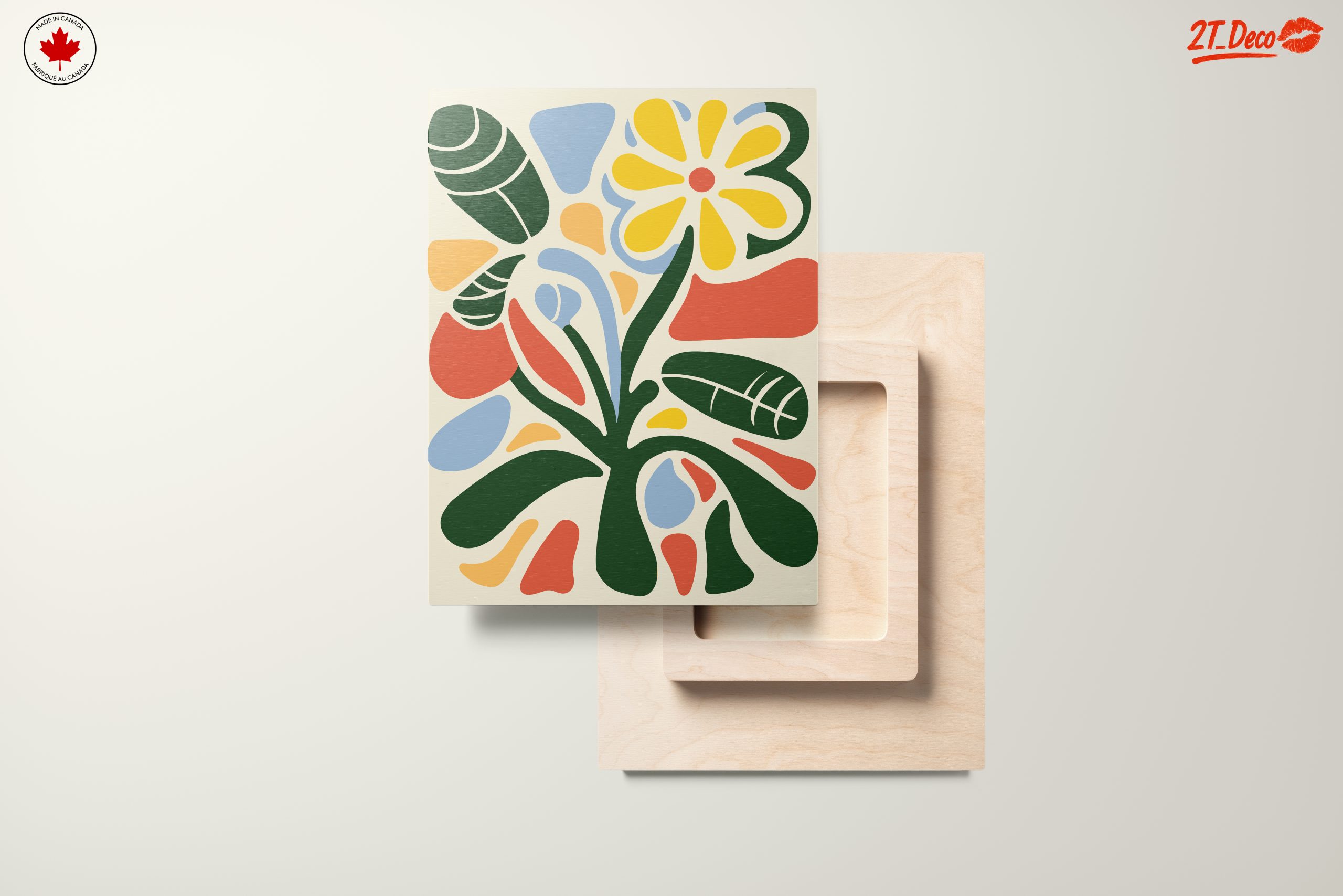 Vibrant Abstract Botanical Art with Playful Shapes - Image 11
