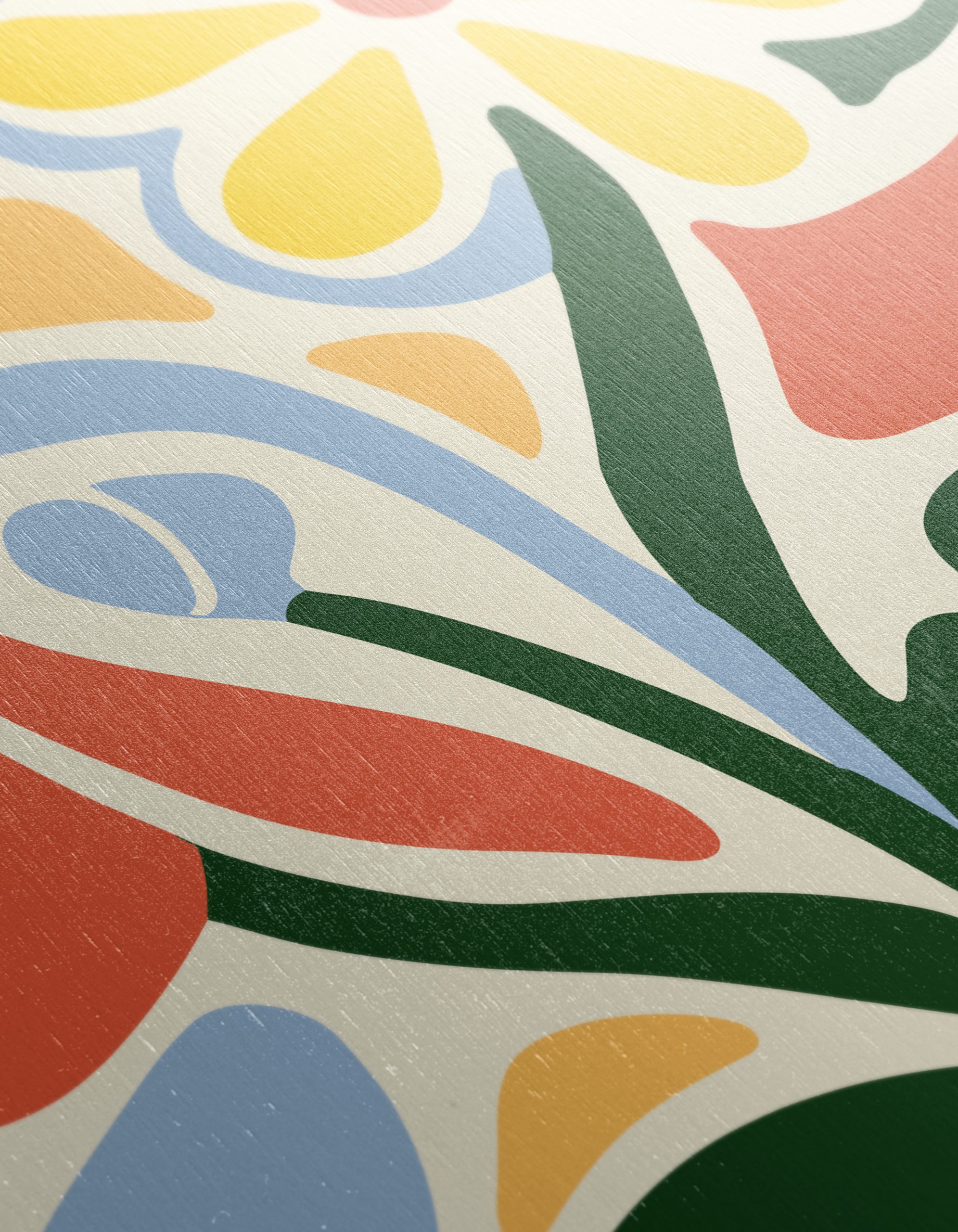 Vibrant Abstract Botanical Art with Playful Shapes - Image 12