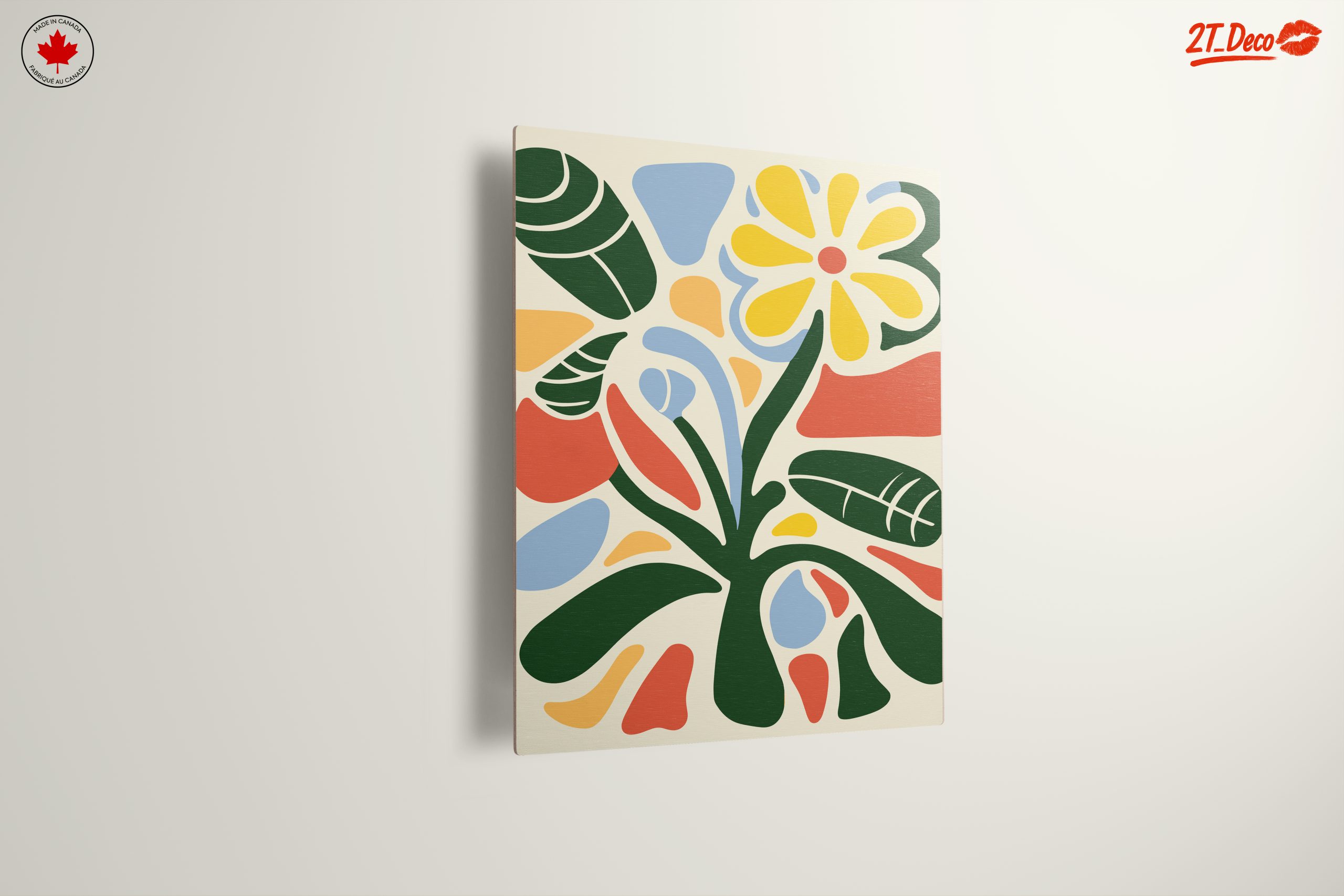 Vibrant Abstract Botanical Art with Playful Shapes - Image 13