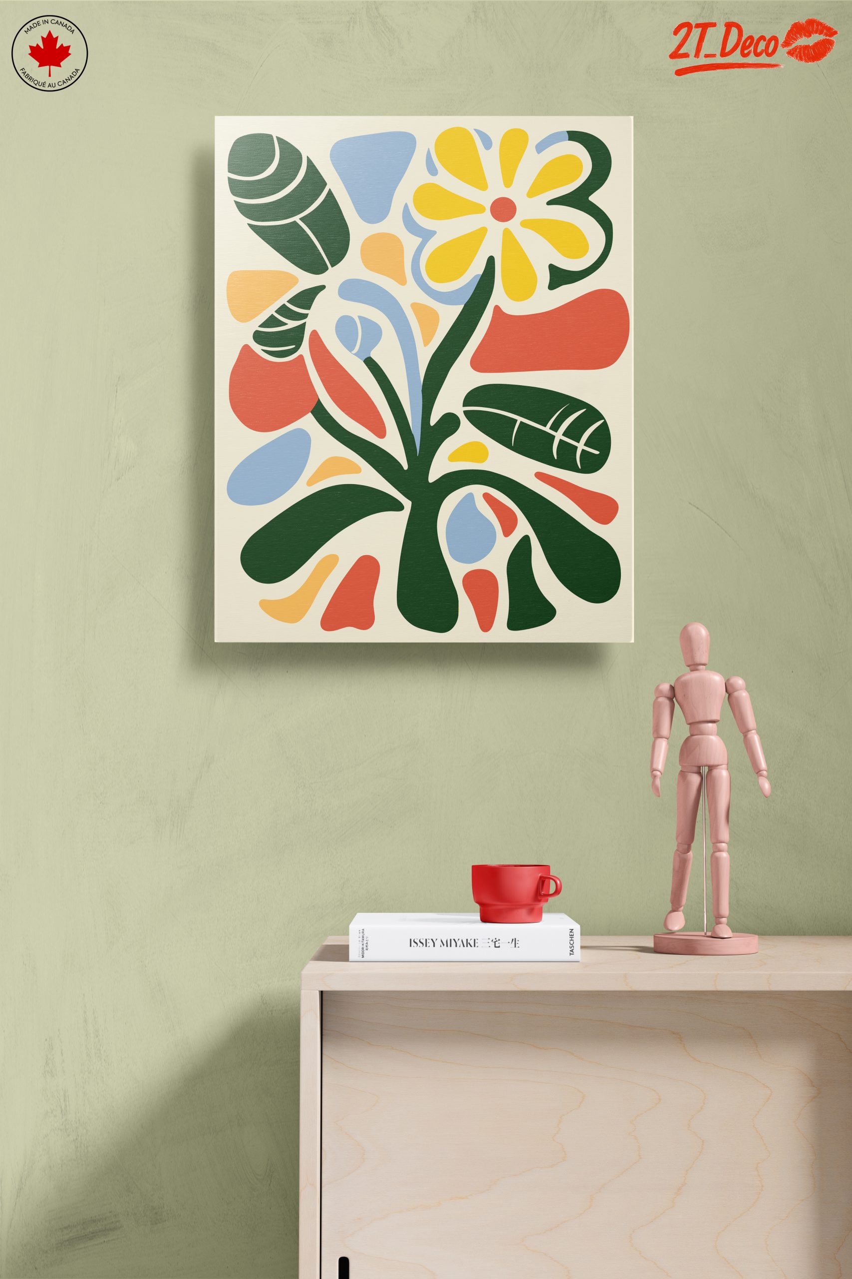 Vibrant Abstract Botanical Art with Playful Shapes - Image 14