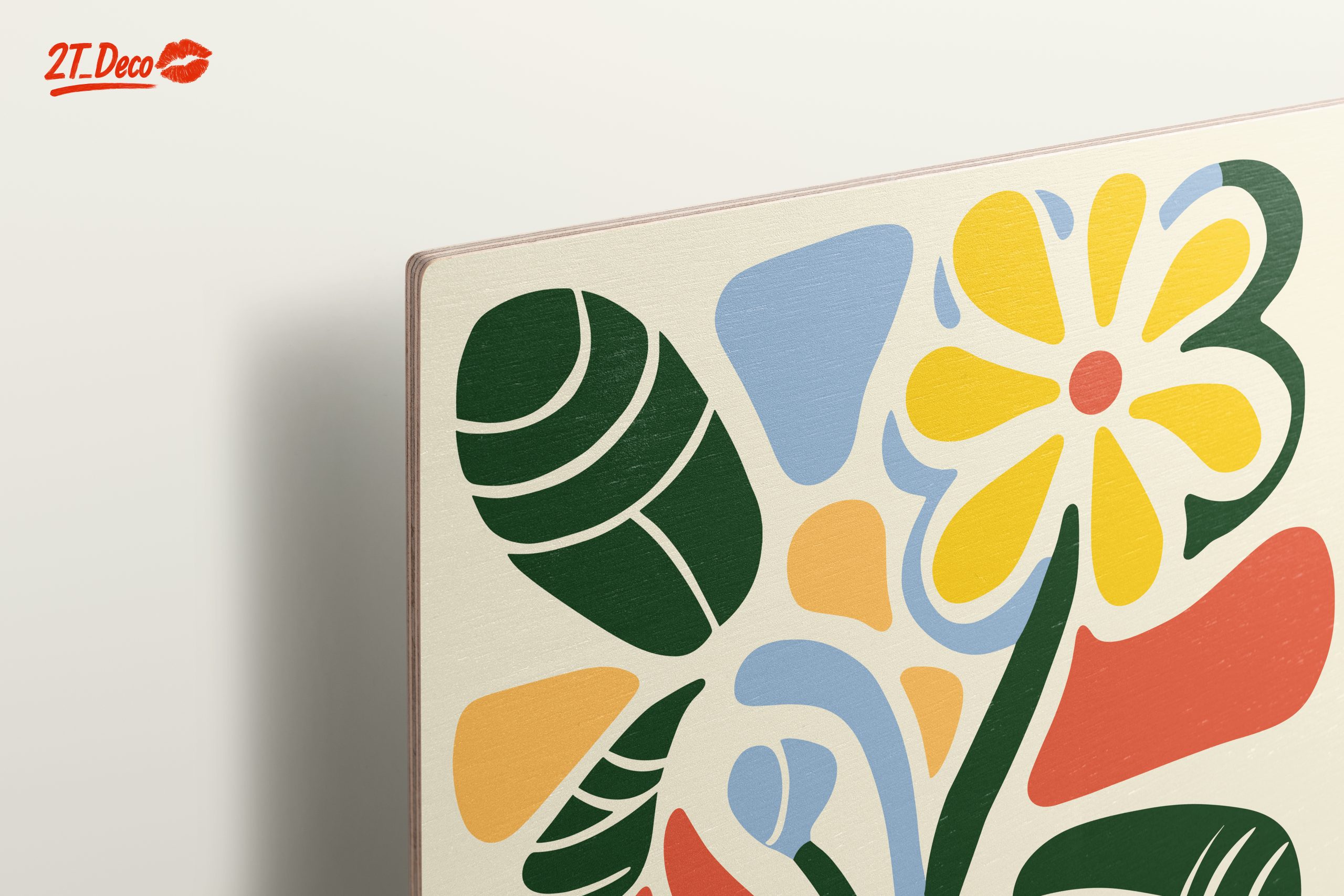 Vibrant Abstract Botanical Art with Playful Shapes - Image 15