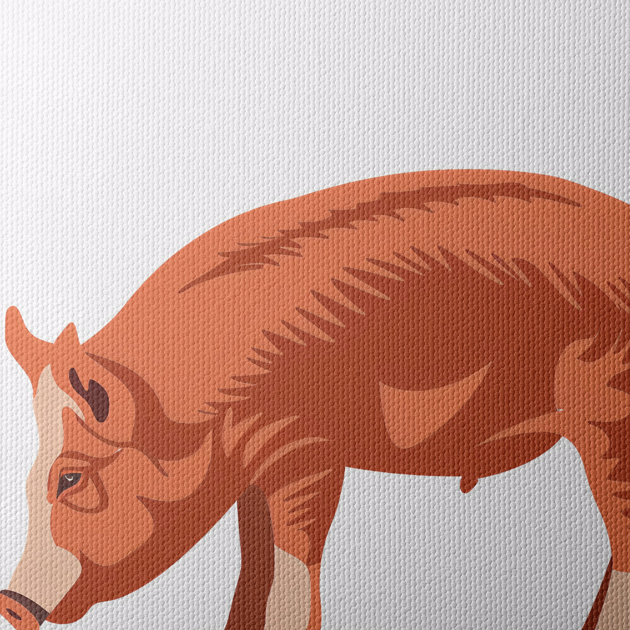 Stylized Pig Farm Animal Artwork - Image 4
