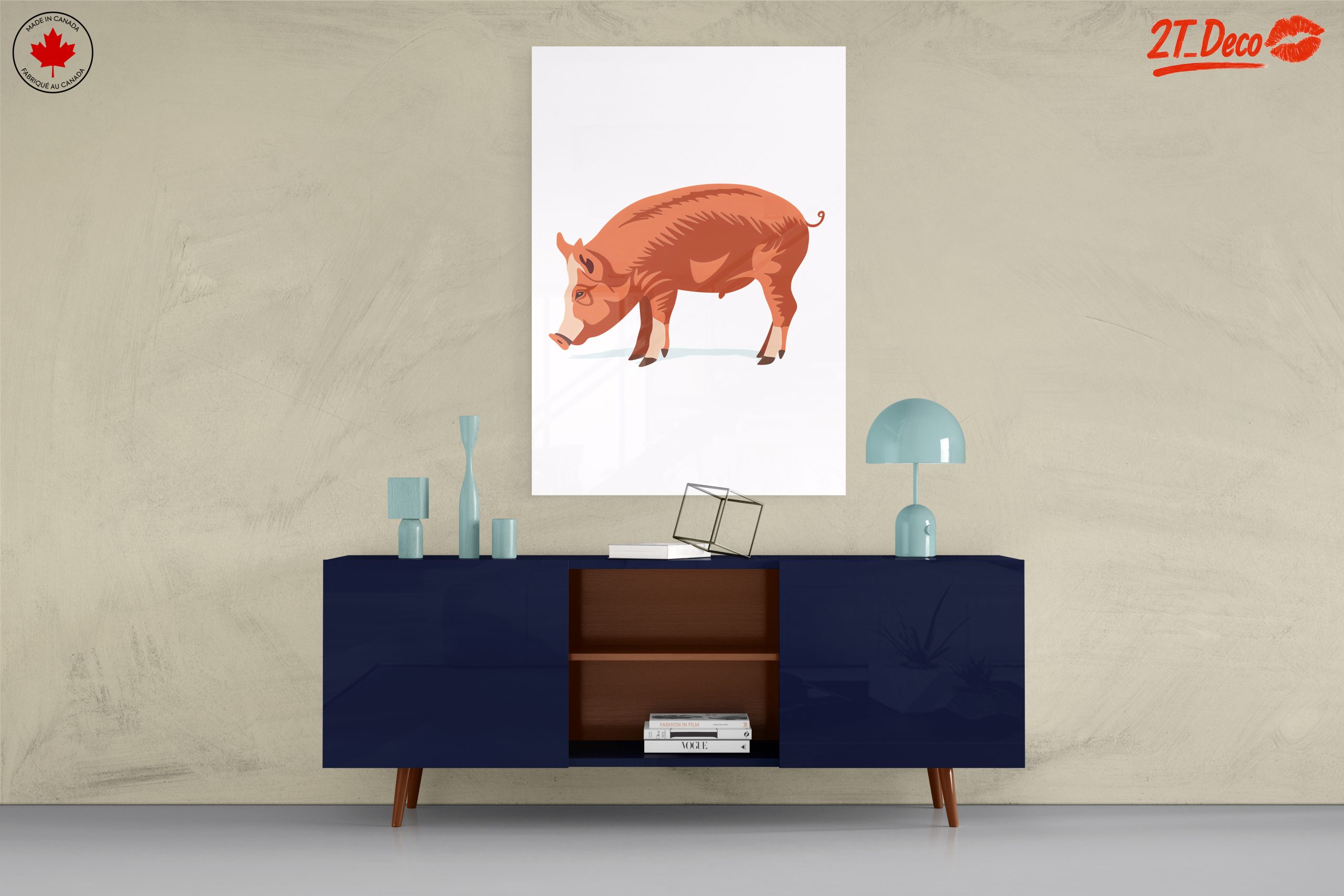 Stylized Pig Farm Animal Artwork - Image 8