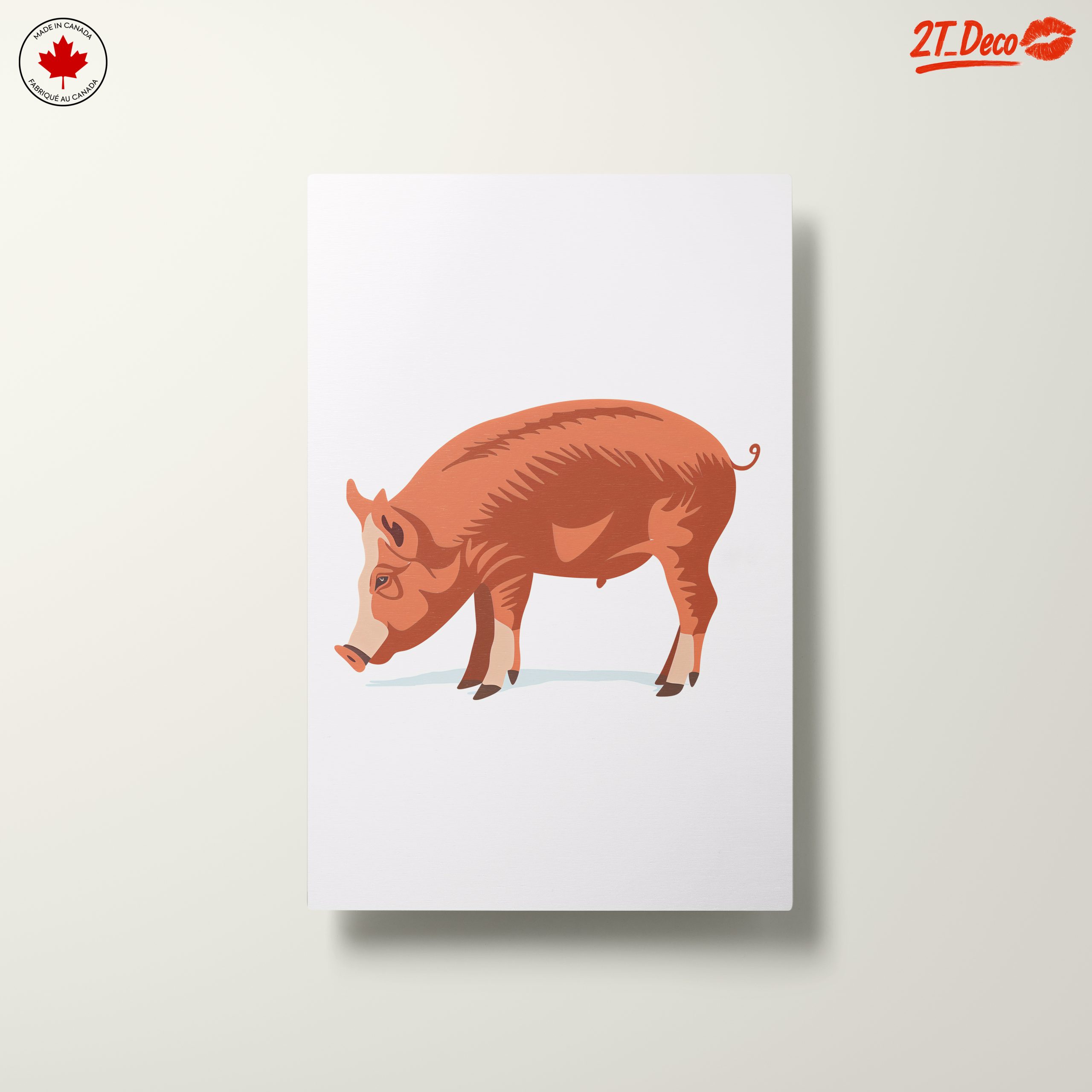 Stylized Pig Farm Animal Artwork - Image 10