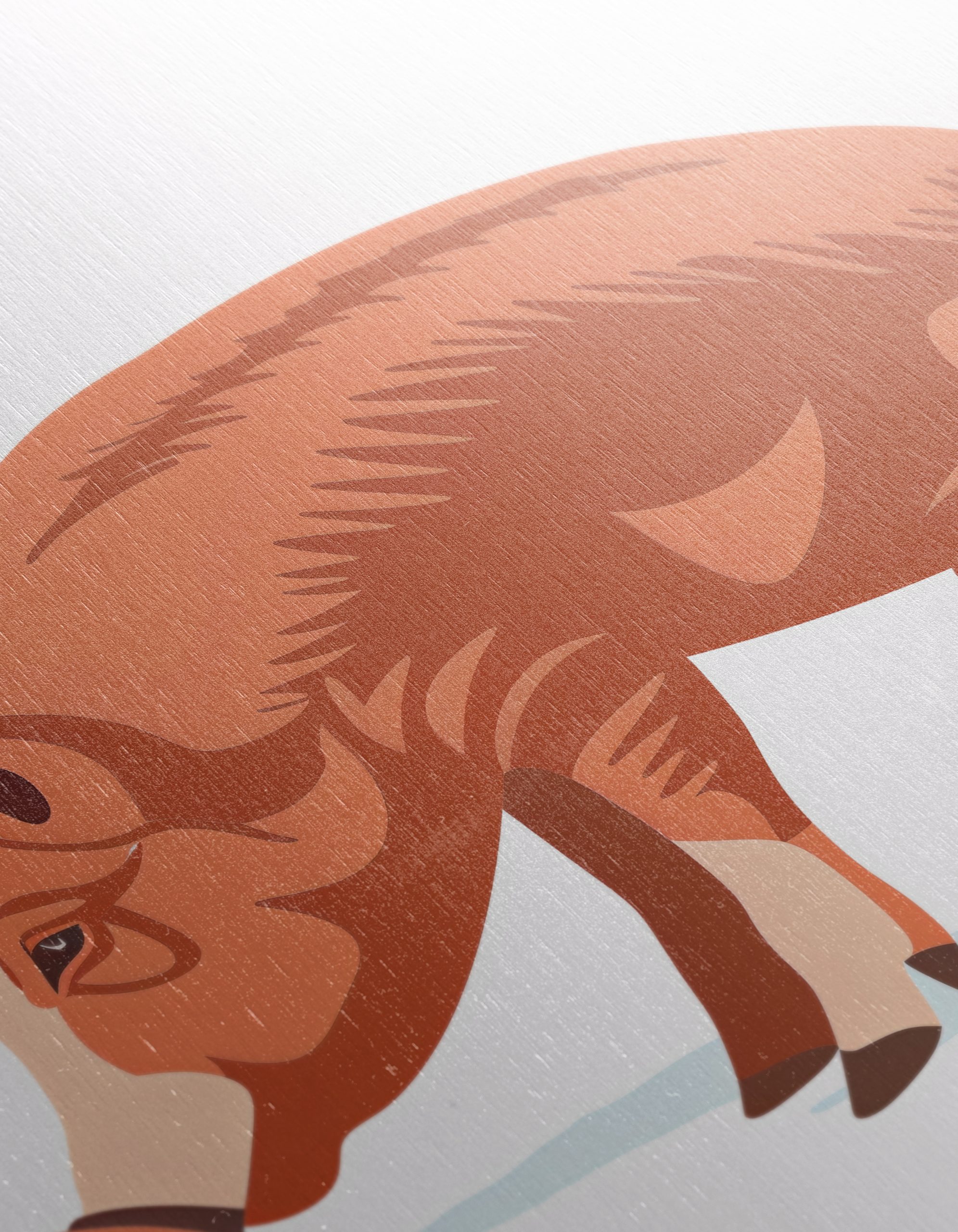Stylized Pig Farm Animal Artwork - Image 12