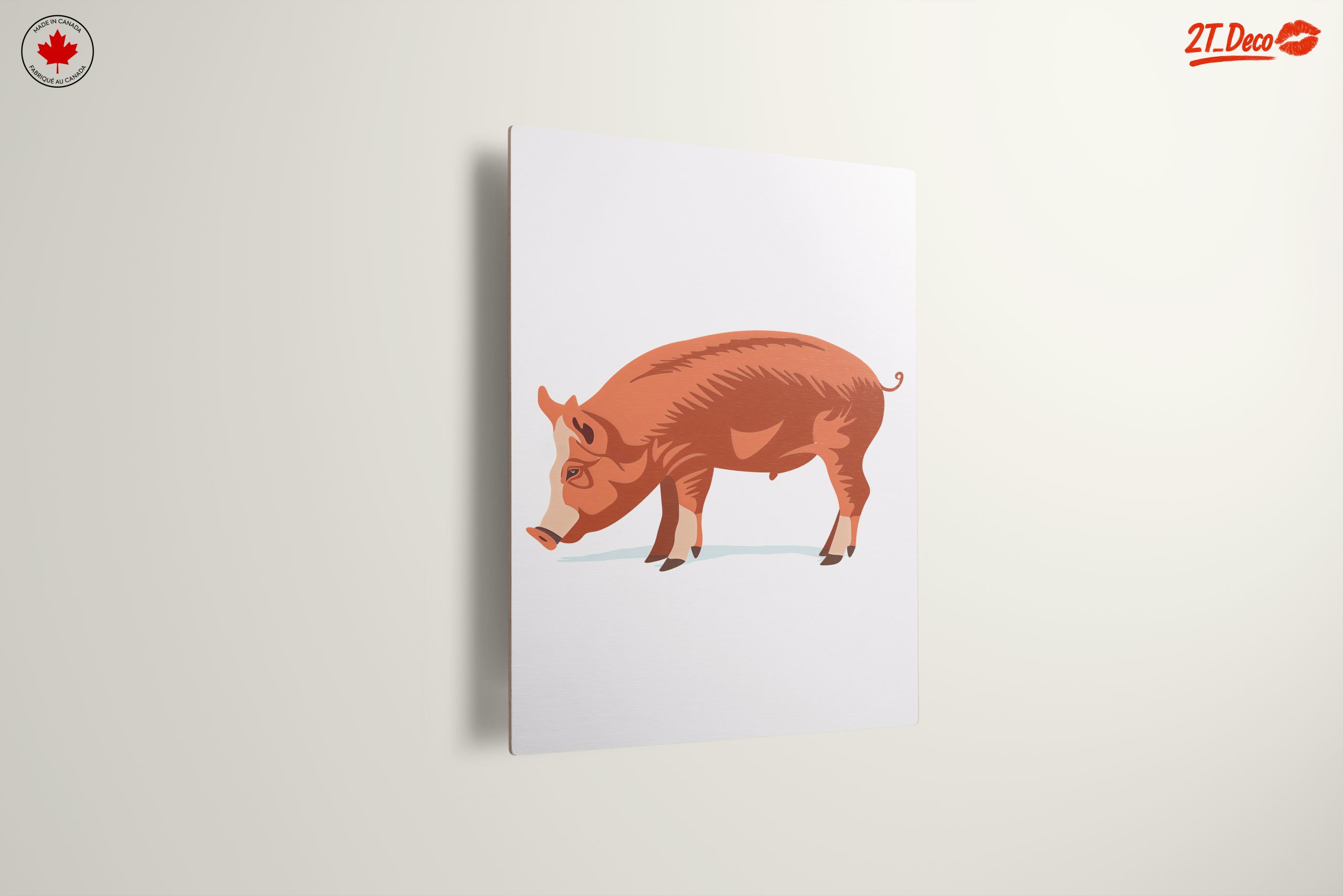 Stylized Pig Farm Animal Artwork - Image 13