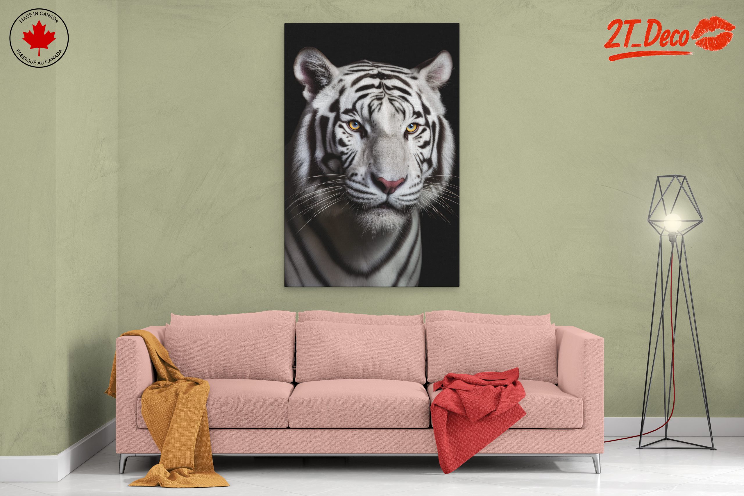 Stunning Portrait of a White Tiger - Image 2