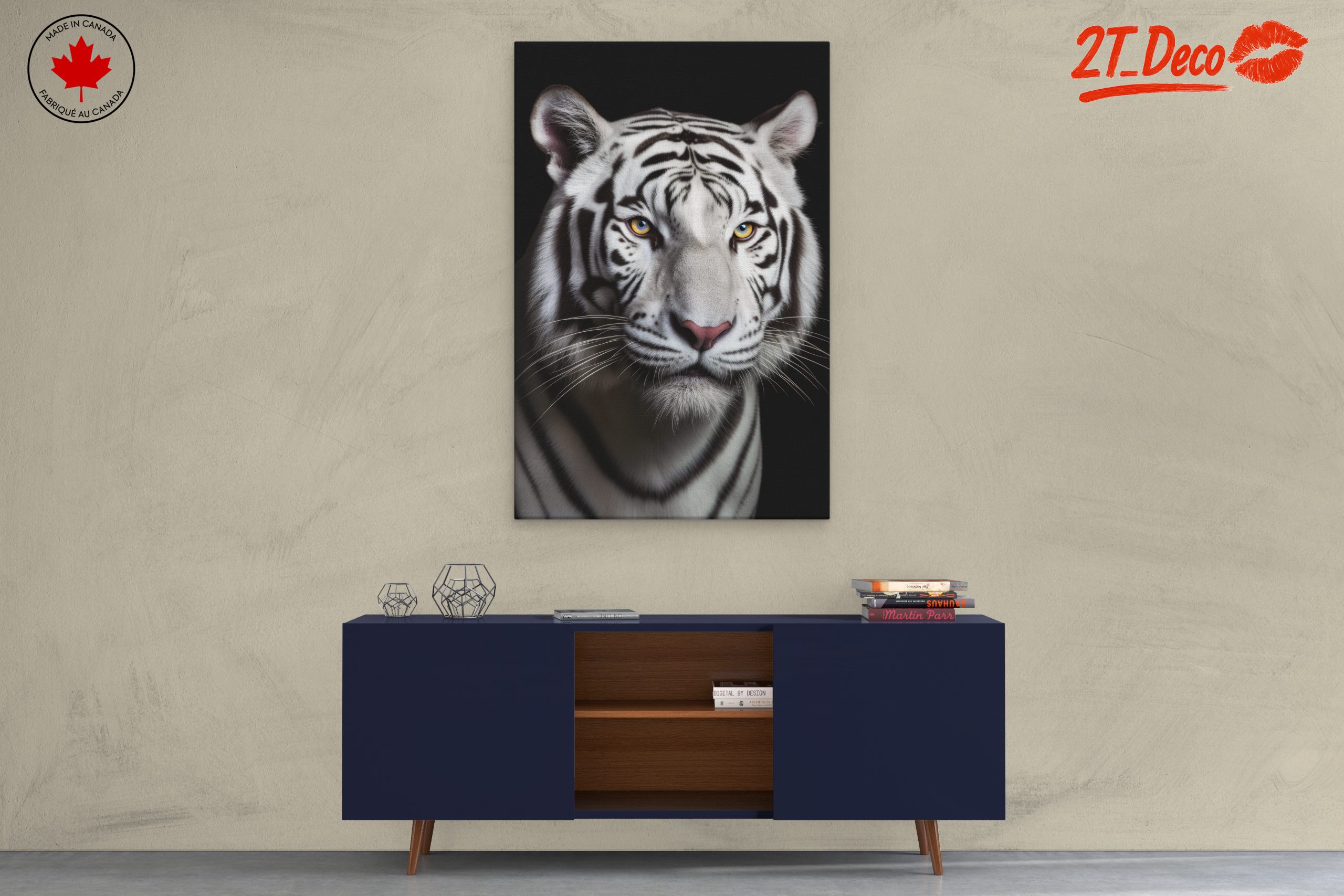 Stunning Portrait of a White Tiger - Image 3