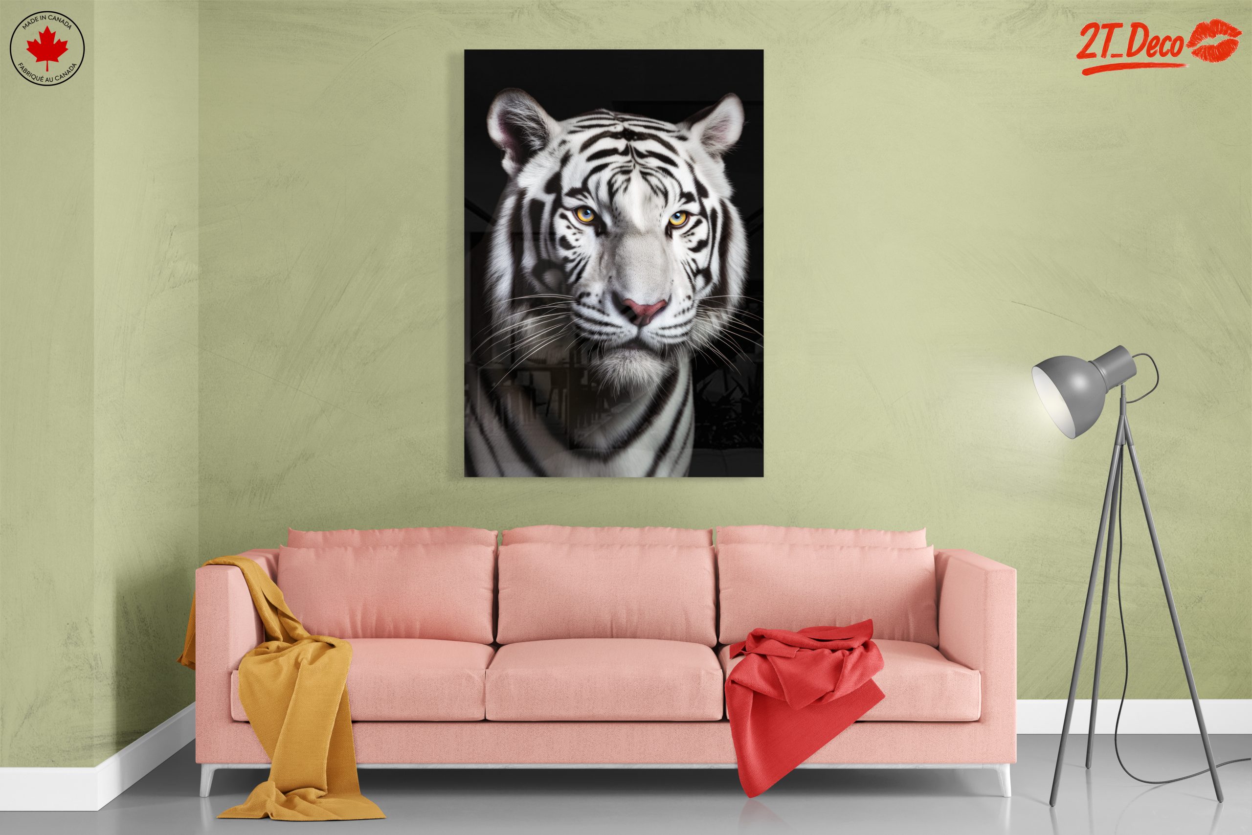 Stunning Portrait of a White Tiger - Image 7